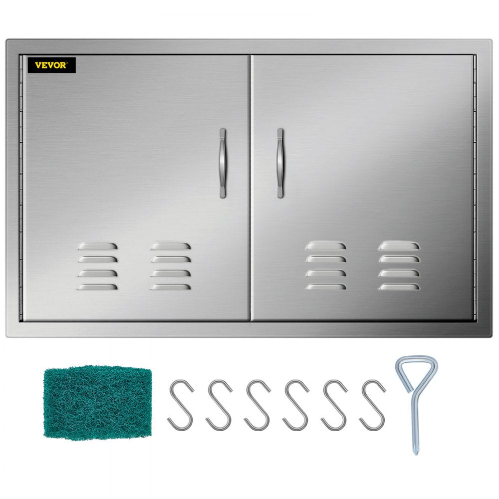 36”x21” Vented Double Access Door Double Island Outdoor Kitchen Ventilation 