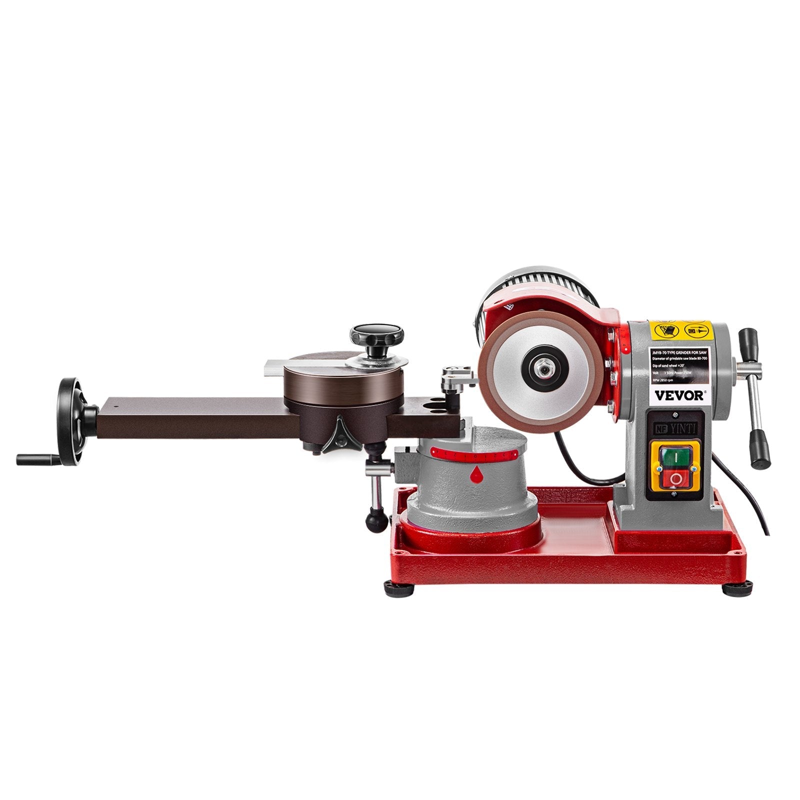VEVOR Circular Saw Blade Sharpener 5\" Grinding Wheel Size, Rotary Angle Mill Grinding Machine 370W, Saw Blade Sharpener Machine for Carbide Tipped Saw Blades 