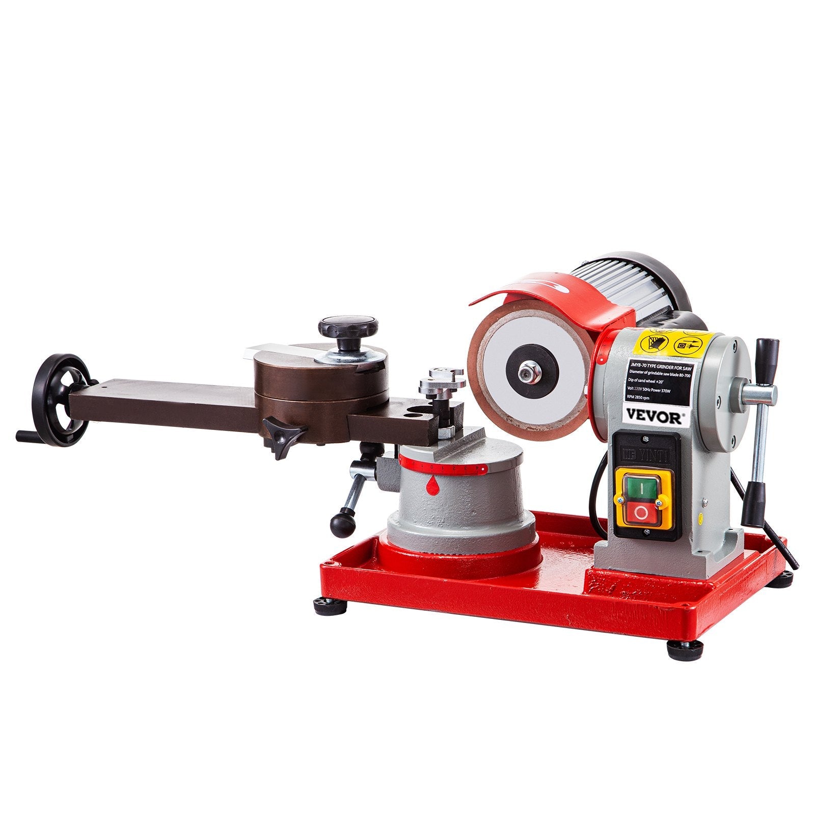 VEVOR Circular Saw Blade Sharpener 5\" Grinding Wheel Size, Rotary Angle Mill Grinding Machine 370W, Saw Blade Sharpener Machine for Carbide Tipped Saw Blades 
