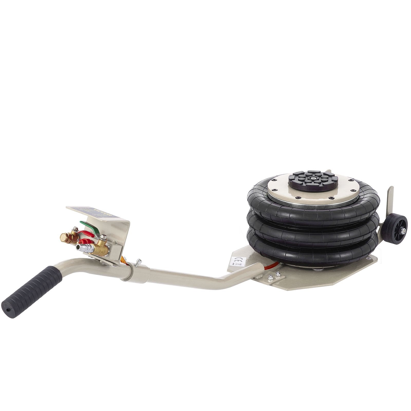 VEVOR Pneumatic Jack, 3 Ton/6600 LBS Air Bag Jack, Triple Bag Air Jack for Vehicle, Extremely Fast Lifting Action, Max Height 15.75\"/400 mm, with Wheels, Long Handle 