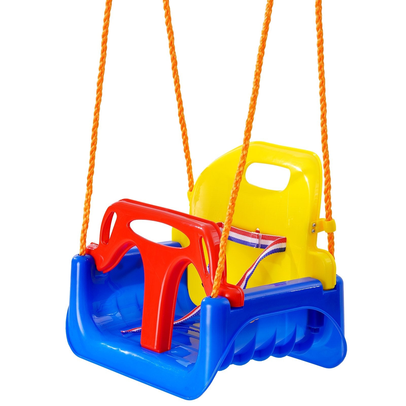 VEVOR 3-in-1 Toddler Swing Seat Baby Swing Seat with Adjustable Ropes Snap Hooks 