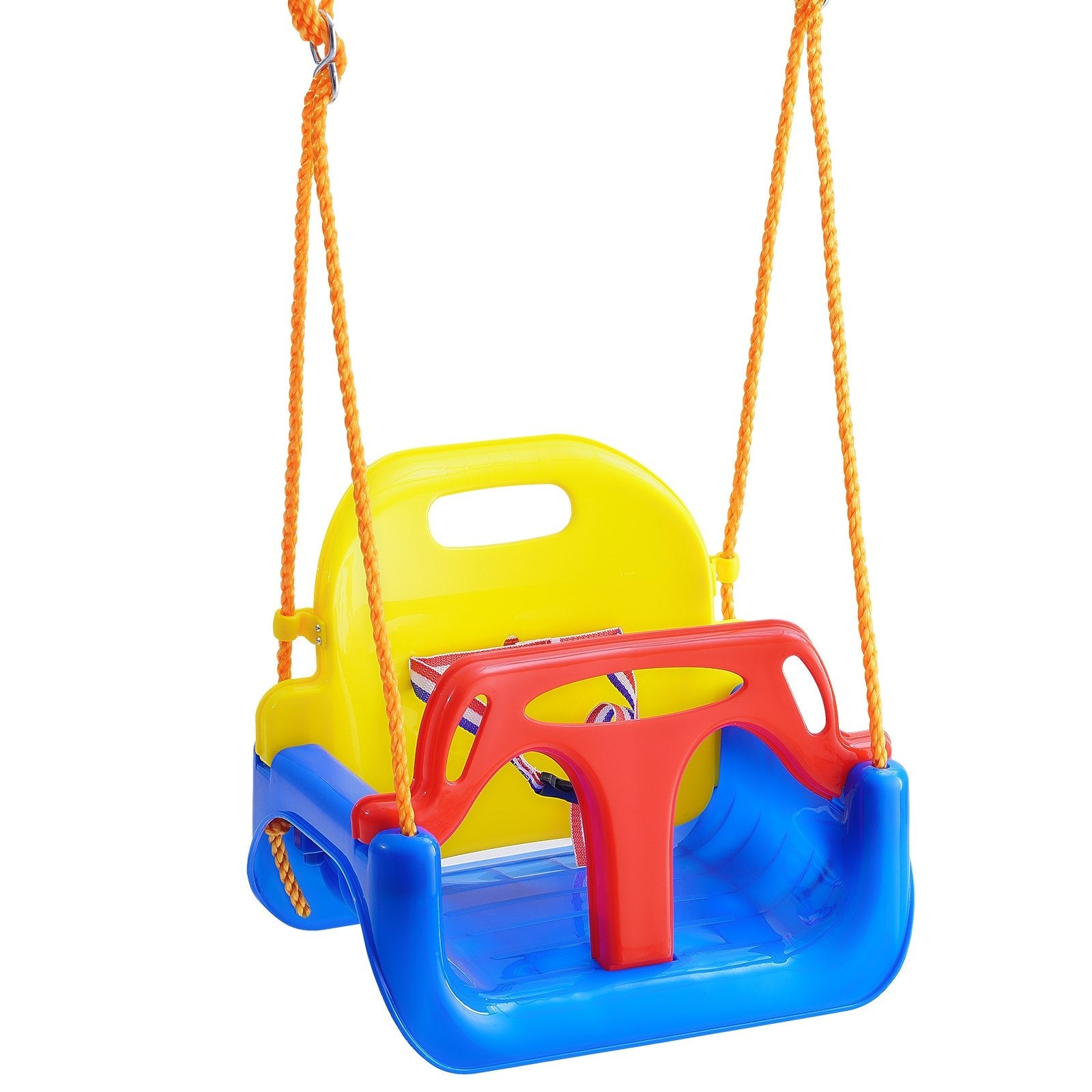 VEVOR 3-in-1 Toddler Swing Seat Baby Swing Seat with Adjustable Ropes Snap Hooks 