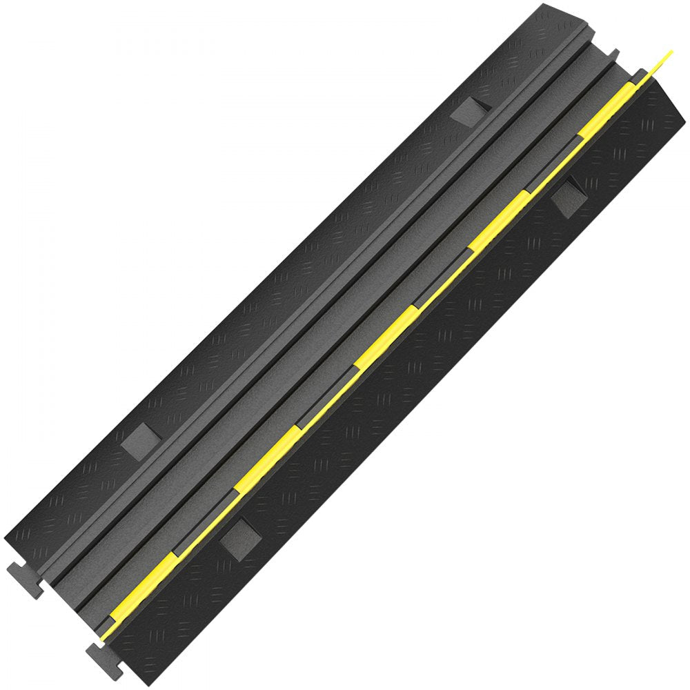 VEVOR Cable Protector Car Dual Channel Rubber Channel Cable Protector Capacity 11000lbs Cable Hose Protector 3 Pack (3 Pack) 