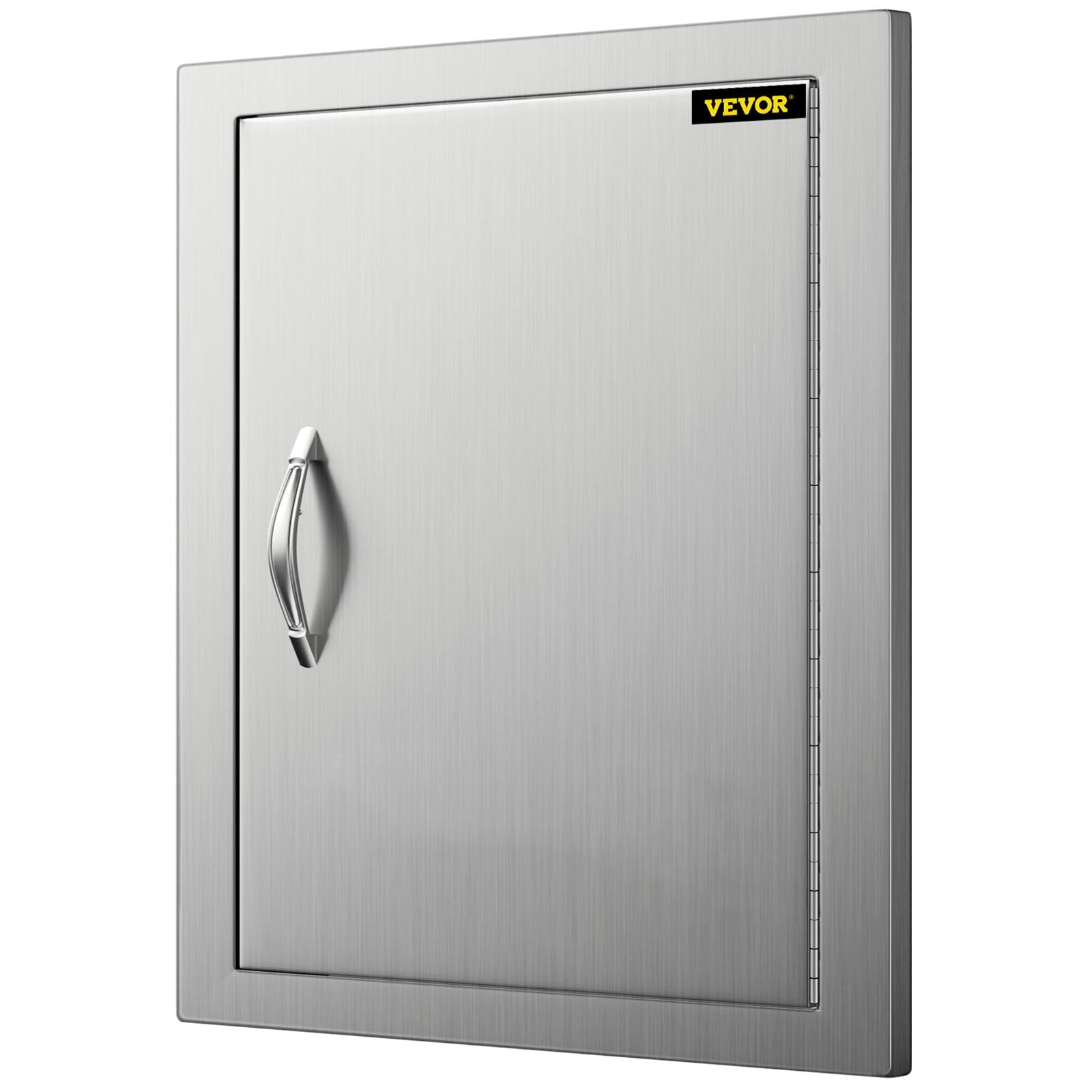 VEVOR BBQ Access Door 18W x 20H Inch, Vertical Single BBQ Door Stainless Steel, Outdoor Kitchen Doors for BBQ Island, Grill Station, Outside Cabinet 