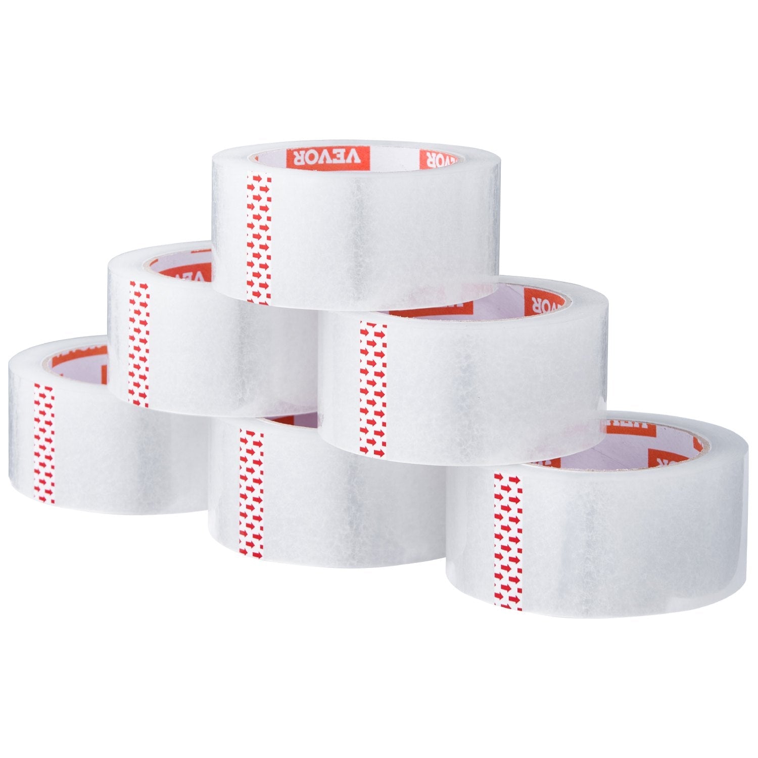 VEVOR Packing Tape 24 Rolls 65 Yards Heavy Duty Clear Packing Tapes 2.7 Mil 