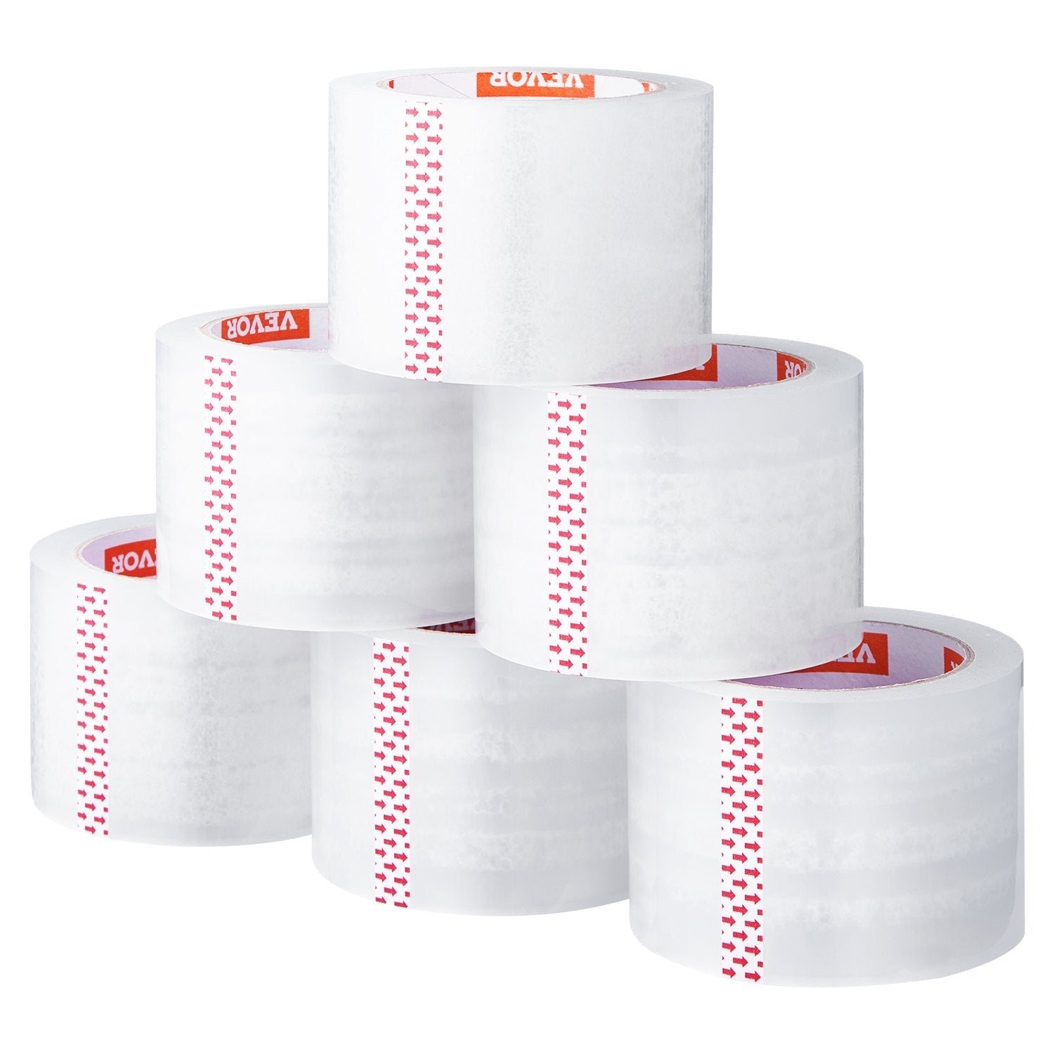 VEVOR Clear Packing Tape 24 Rolls 65 Yards Heavy Duty Clear Packing Tape 2.7 Mil 