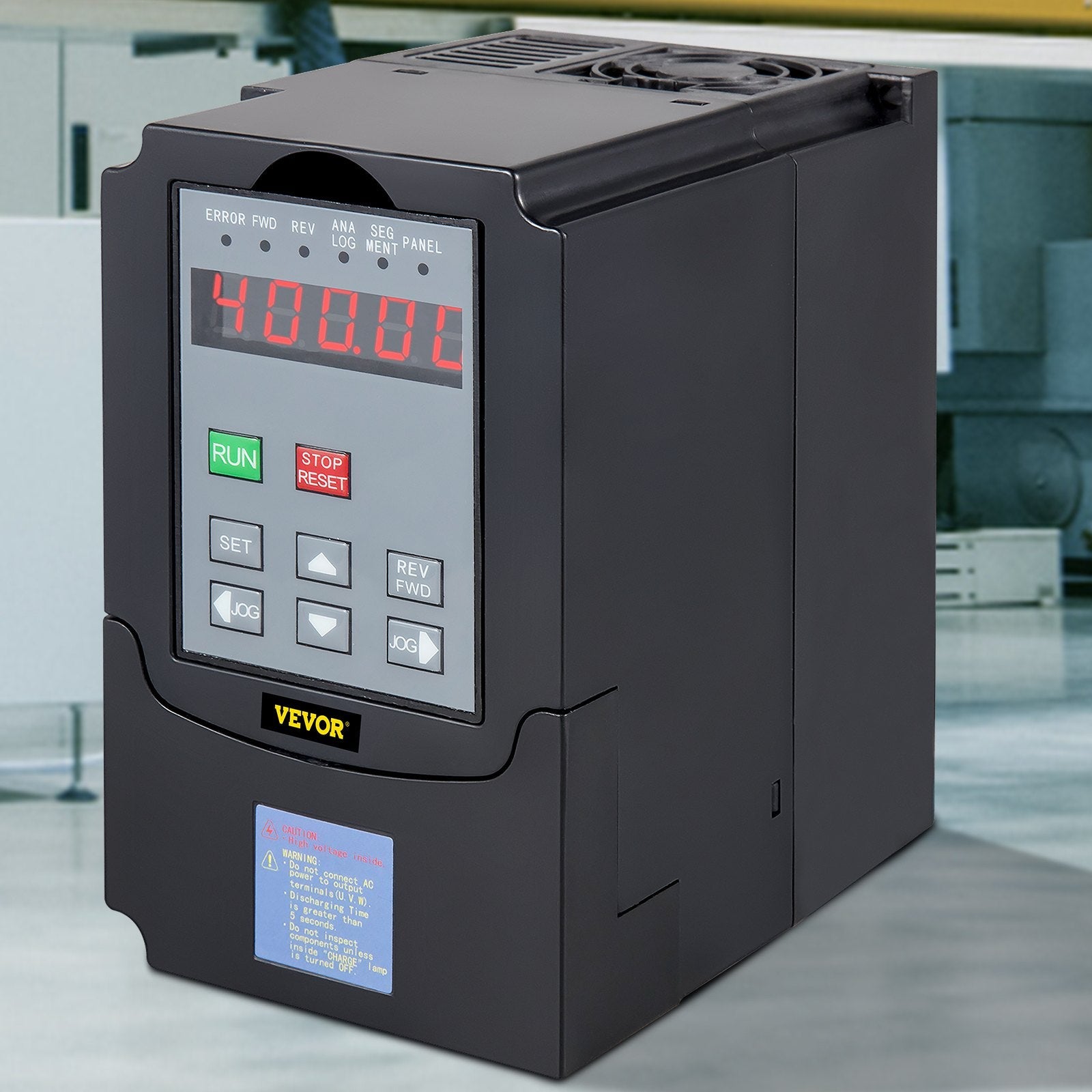 VEVOR VFD 4KW, Variable Frequency Drive 18.5A, CNC VFD Motor Drive Inverter Converter 220V, for Spindle Motor Speed Control (1or 3 Phase Input, 3 Phase Output) 