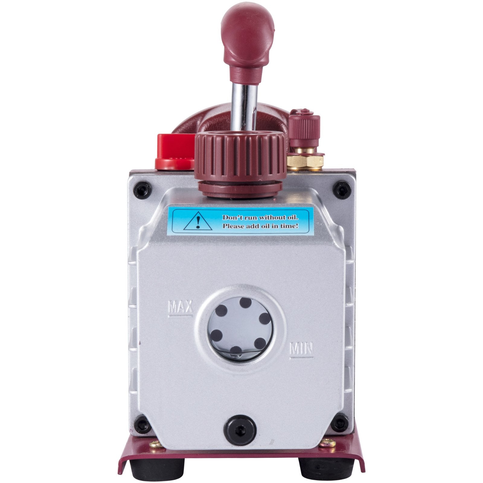VEVOR 4.5CFM 1-3HP Vacuum Pump 110V 2 Meter Valve 1 Stage 5PA Ultimate Air Conditioning Refrigerant Vacuum Pump for HVAC Auto AC Refrigerant Rechar 