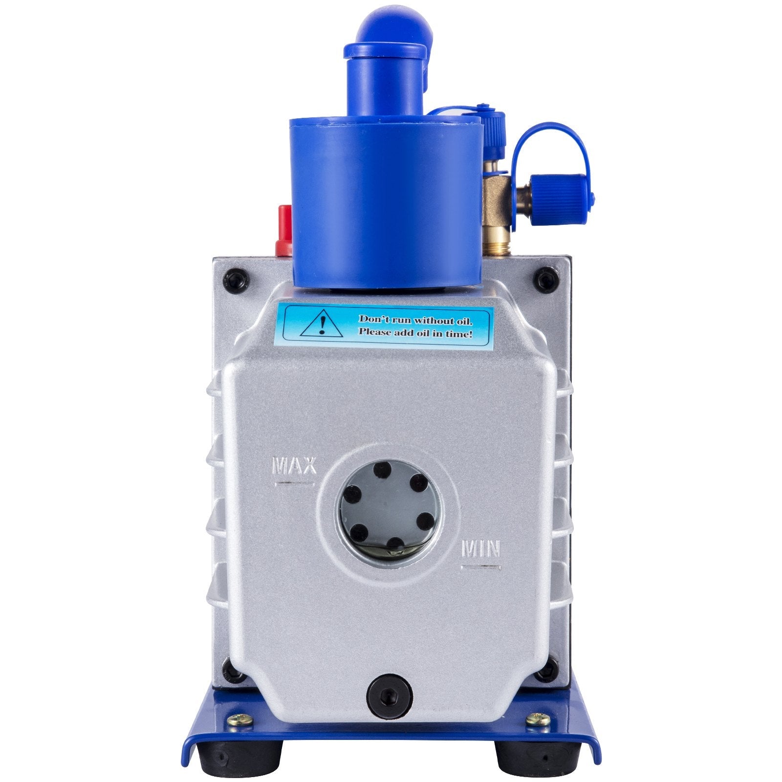 VEVOR Vacuum Pump Kit HVAC Single Stage AC Vacuum Pump 4.8CFM 1/3HP Air Vacuum Pump with 3 Valve A/C Manifold Gauge Set Refrigerant Air Conditioning (4.8CFM1/3HP 3Valve), Blue 