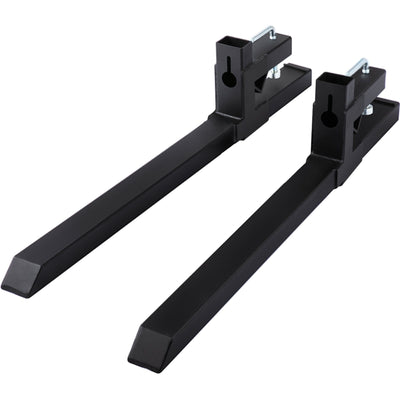 VEVOR Pallet Forks 42.9" 4000 Lbs Max, Clamp On Tractor Bucket Forks 58.7" Total Length, Heavy Duty Front Loader Forks, Fork Attachment for Skid Steer,Loader Bucket 
