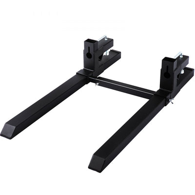 VEVOR Pallet Forks 42.9\" 4000 Lbs Max, Clamp On Tractor Bucket Forks with Adjustable Stabilizer Bar, Heavy Duty Front Loader Forks 58.7\" Total Length, Fork Attachment for Skid Steer, Loader Bucket 