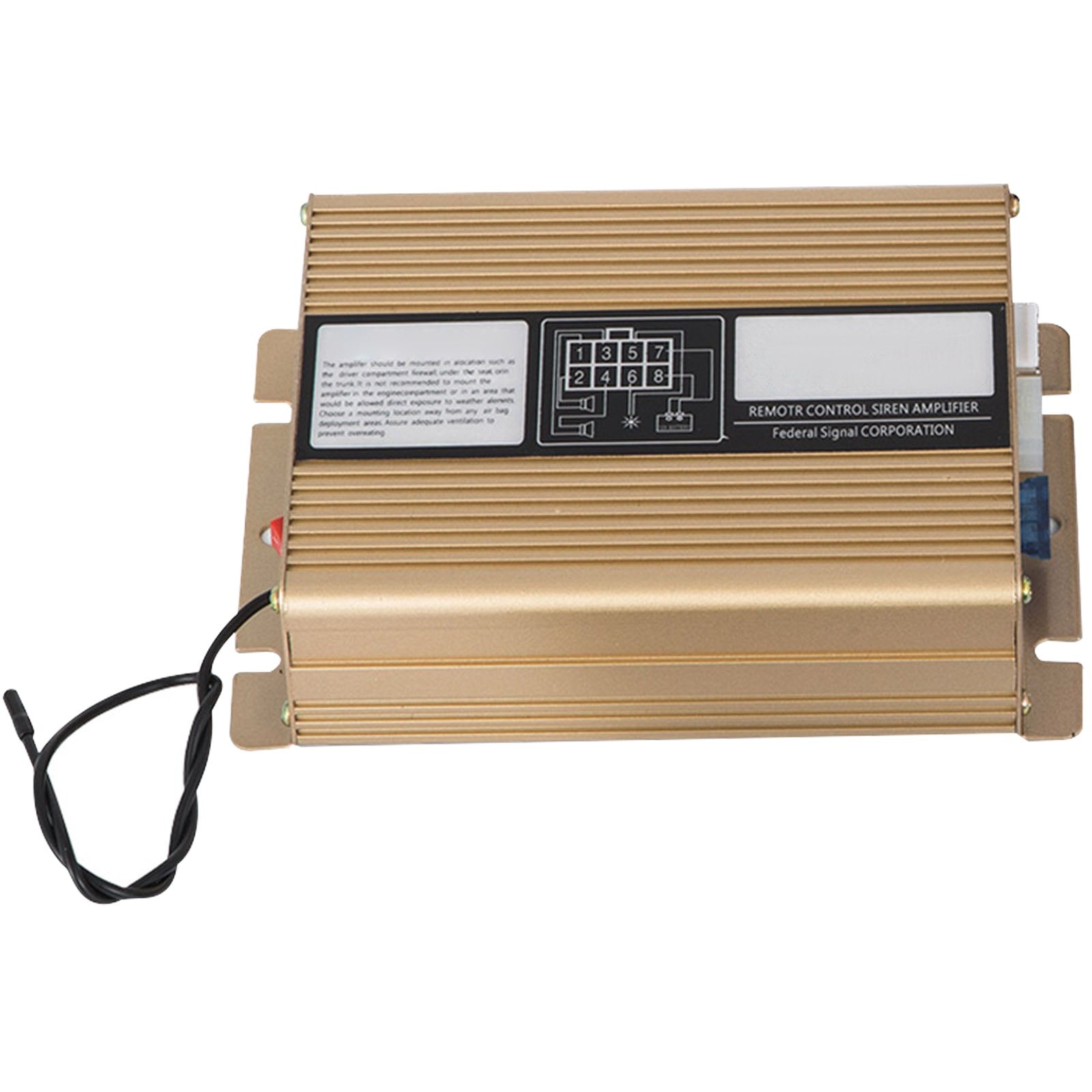 VEVOR 400W 8 Sound Loud Car Warning Police Fire Emergency Alarm Fire Siren 1 Horn PA Speaker MIC System Vehicle Siren 