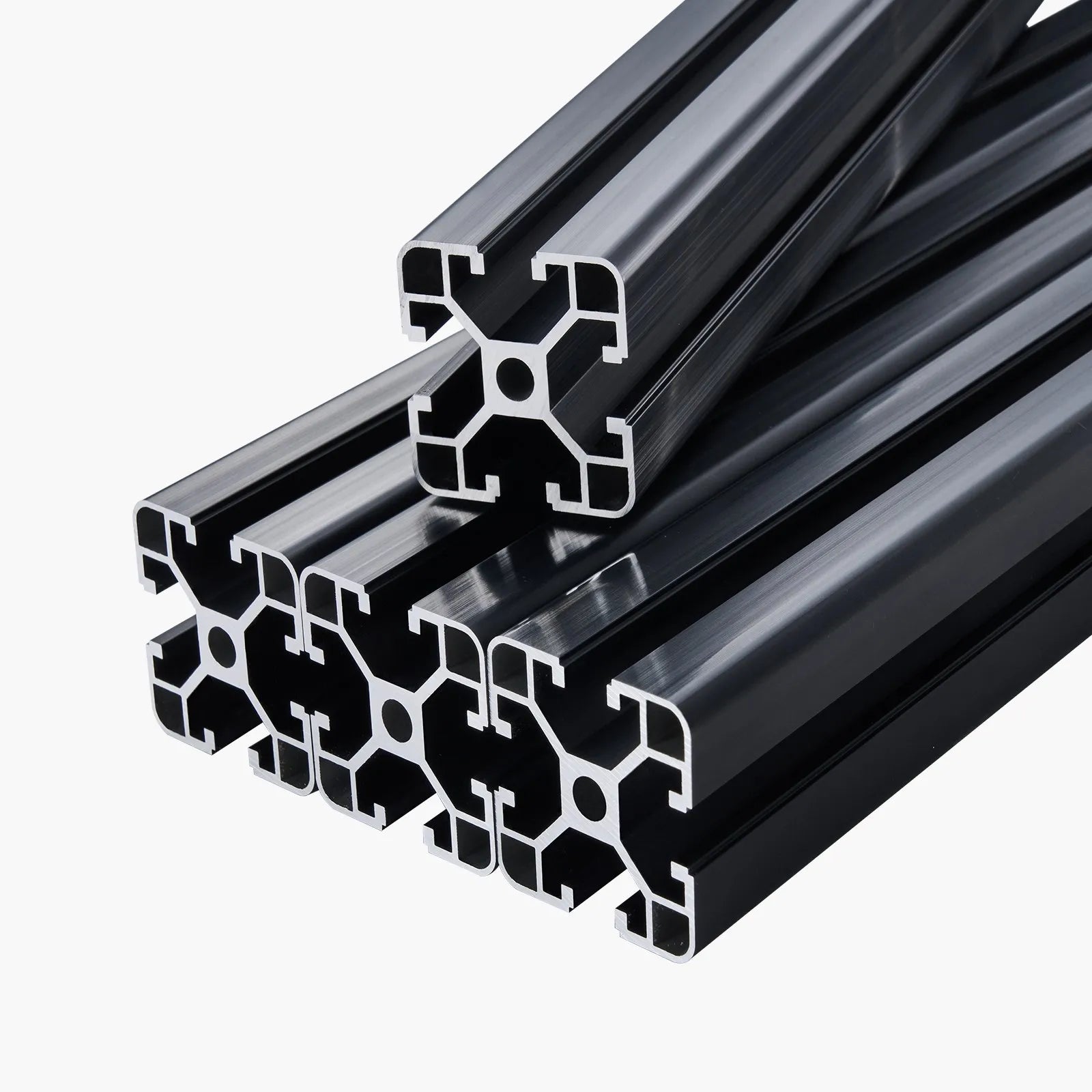 VEVOR 4PCS 4040 Aluminum Extrusion Profile 39.4" (1000mm) T-Slot Linear Rails, European Standard Anodized 6063-T5 Aluminum for CNC Machines, 3D Printers, Laser Engravers & DIY Projects - Black