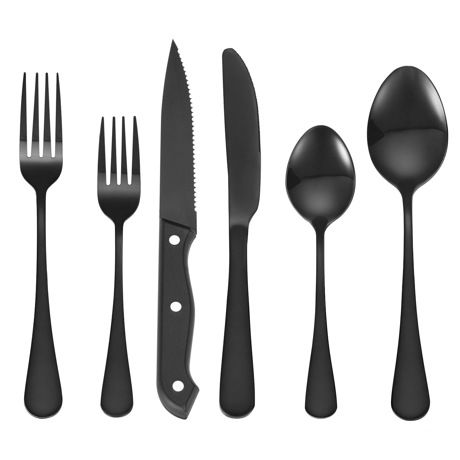 VEVOR 48-Piece Silverware Set Stainless Steel Cutlery Flatware Utensils for 8 