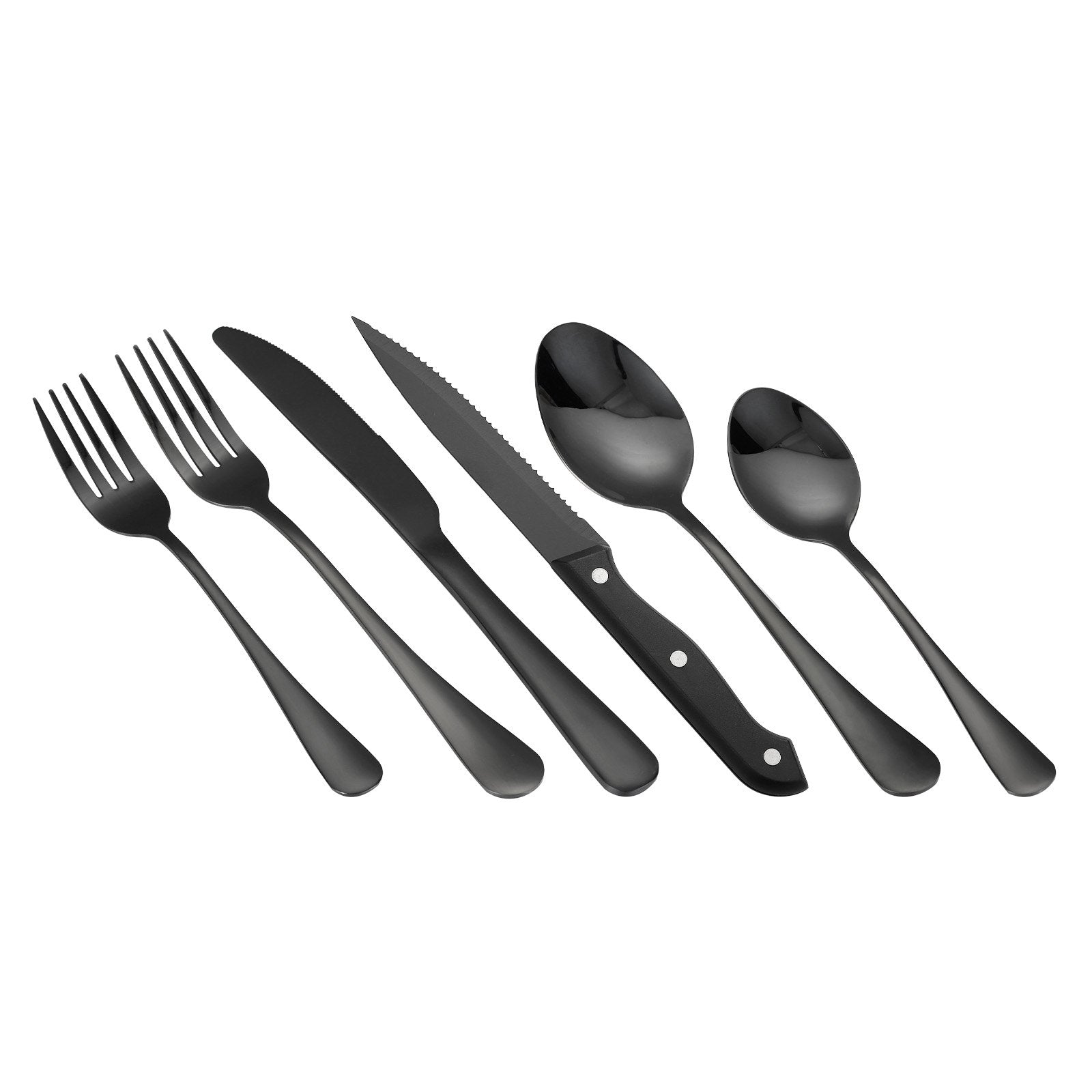 VEVOR 48-Piece Silverware Set Stainless Steel Cutlery Flatware Utensils for 8 