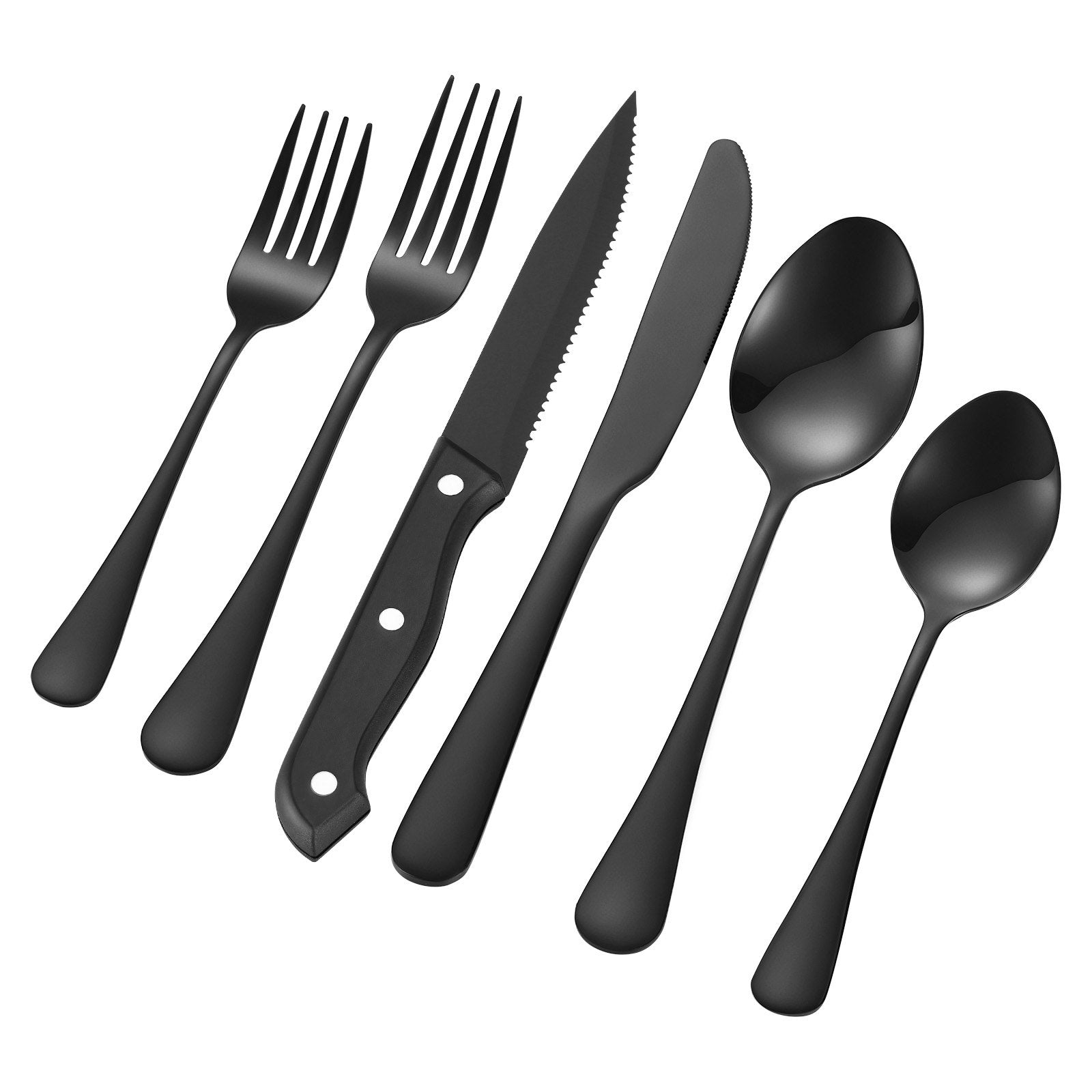 VEVOR 48-Piece Silverware Set Stainless Steel Cutlery Flatware Utensils for 8 