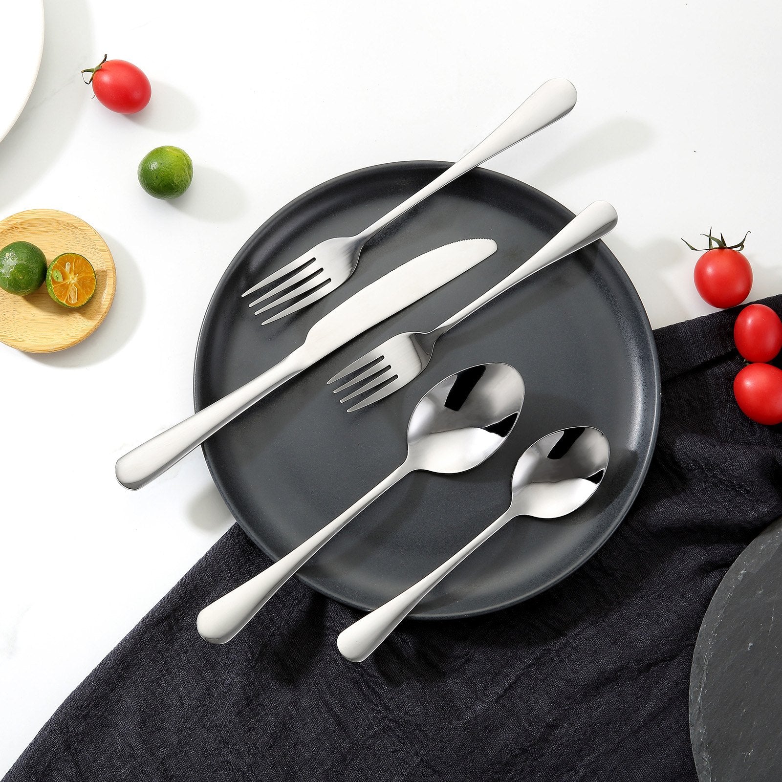 VEVOR 30-Piece Silverware Set Stainless Steel Cutlery Flatware Utensils for 6 