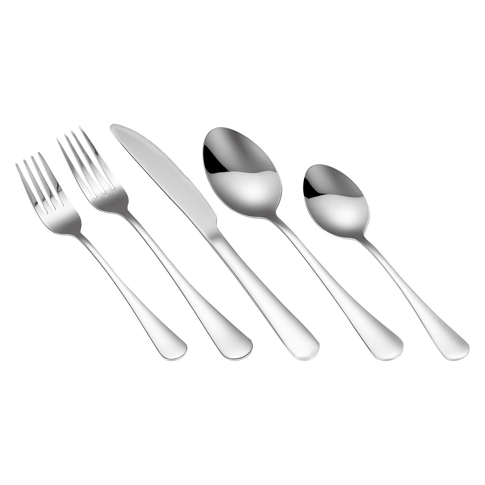 VEVOR 30-Piece Silverware Set Stainless Steel Cutlery Flatware Utensils for 6 