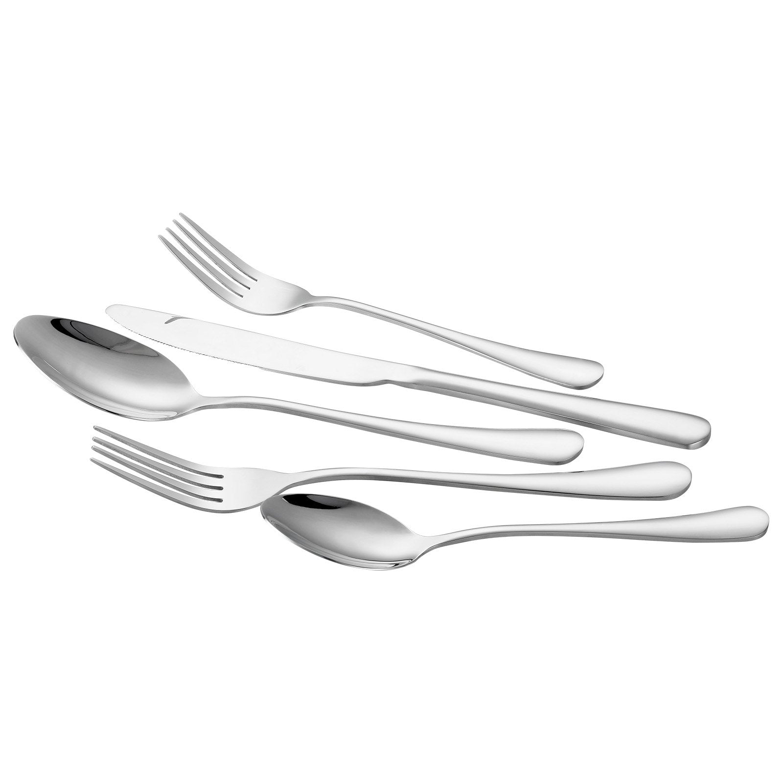 VEVOR 30-Piece Silverware Set Stainless Steel Cutlery Flatware Utensils for 6 