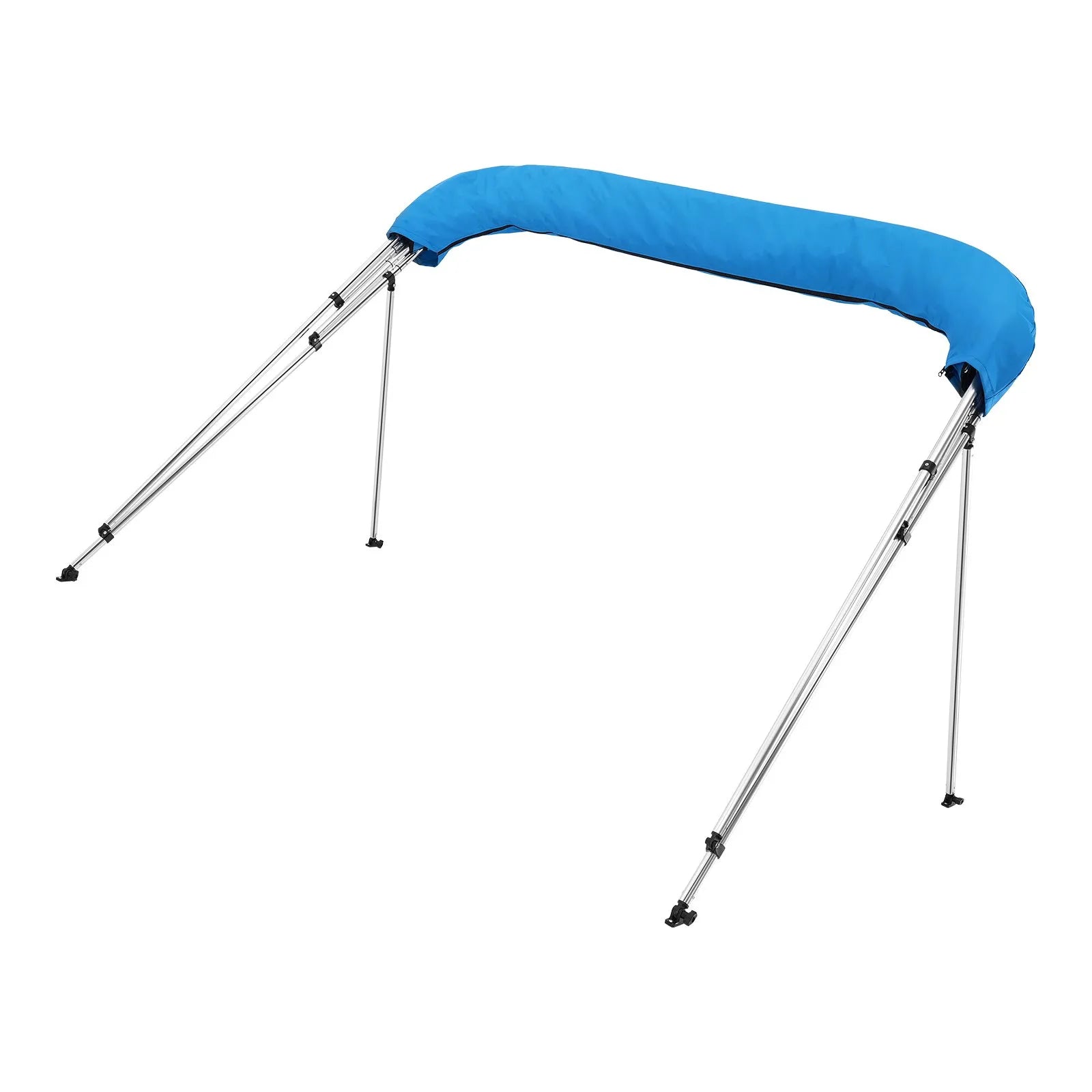 4 Bow Boat Bimini Top 96" L x 85"-90" W x 54" H, 600D Waterproof Canopy with Aluminum Frame, Pacific Blue
