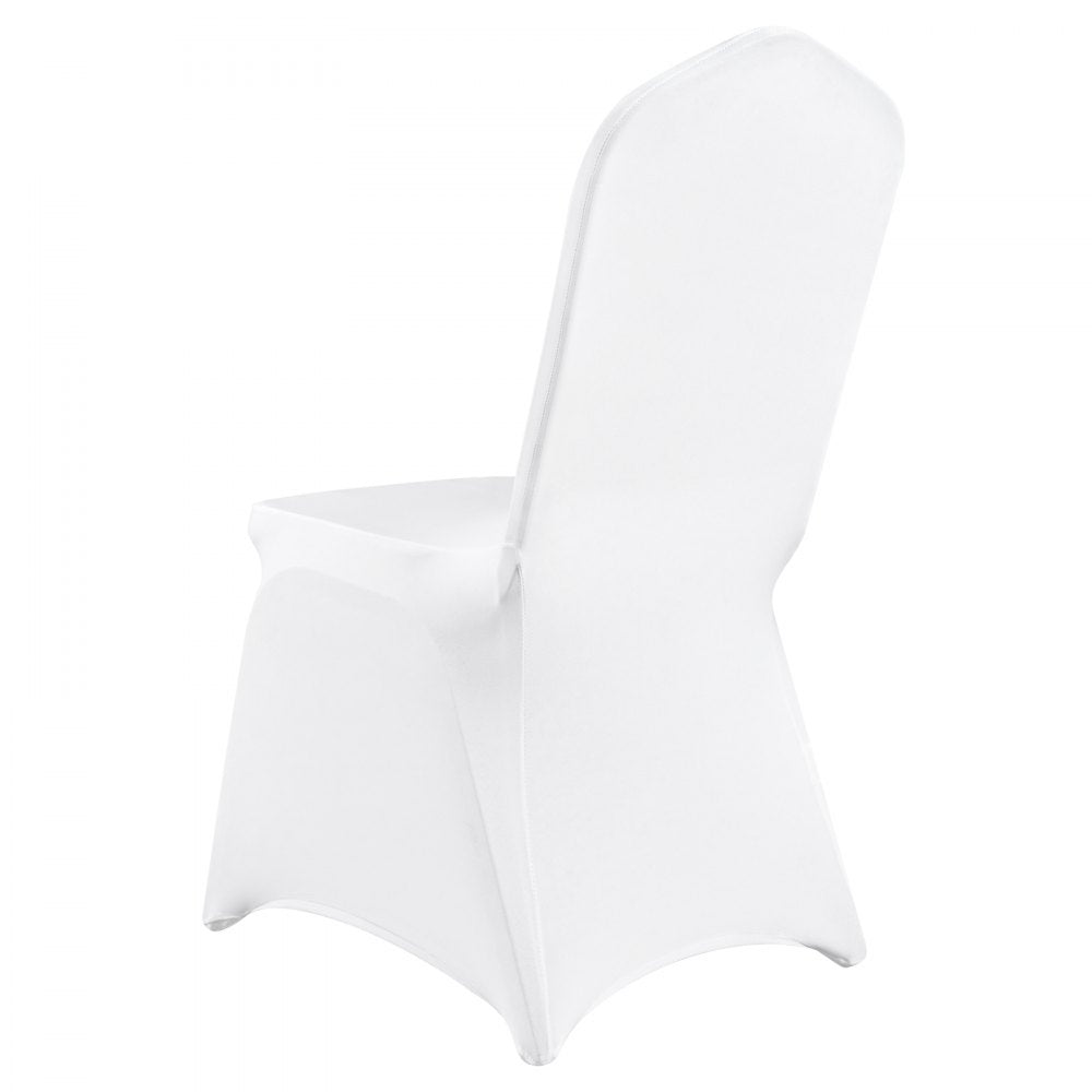VEVOR 50pcs Chair Cover Wedding Spandex White Chair Covers Stretch Fabric Removable Washable Protective Slipcovers for Weddings Banquets Ceremony(Arched,50PCS) 