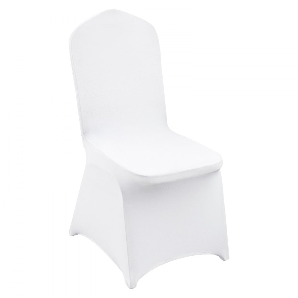 VEVOR Stretch Spandex Folding Chair Covers, Universal Fitted Chair Cover, Removable Washable Protective Slipcovers, for Wedding, Holiday, Banquet, Party, Celebration, Dining (50PCS White) 