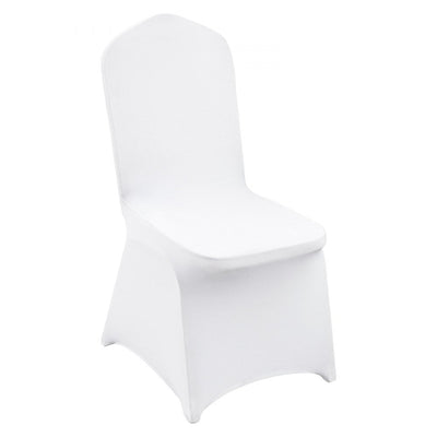 VEVOR Stretch Spandex Folding Chair Covers, Universal Fitted Chair Cover, Removable Washable Protective Slipcovers, for Wedding, Holiday, Banquet, Party, Celebration, Dining (50PCS White) 
