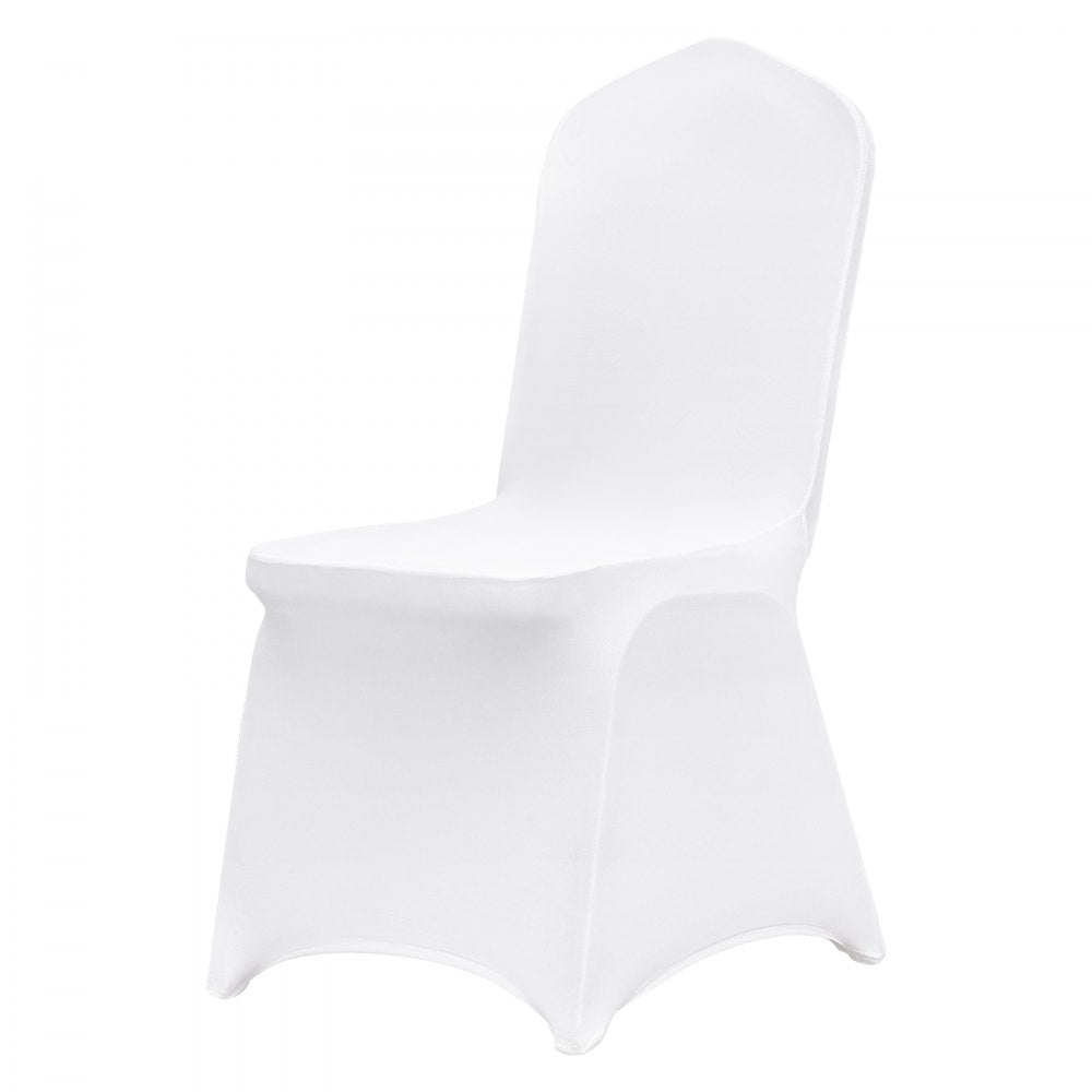 VEVOR Stretch Spandex Folding Chair Covers, Universal Fitted Chair Cover, Removable Washable Protective Slipcovers, for Wedding, Holiday, Banquet, Party, Celebration, Dining (50PCS White) 