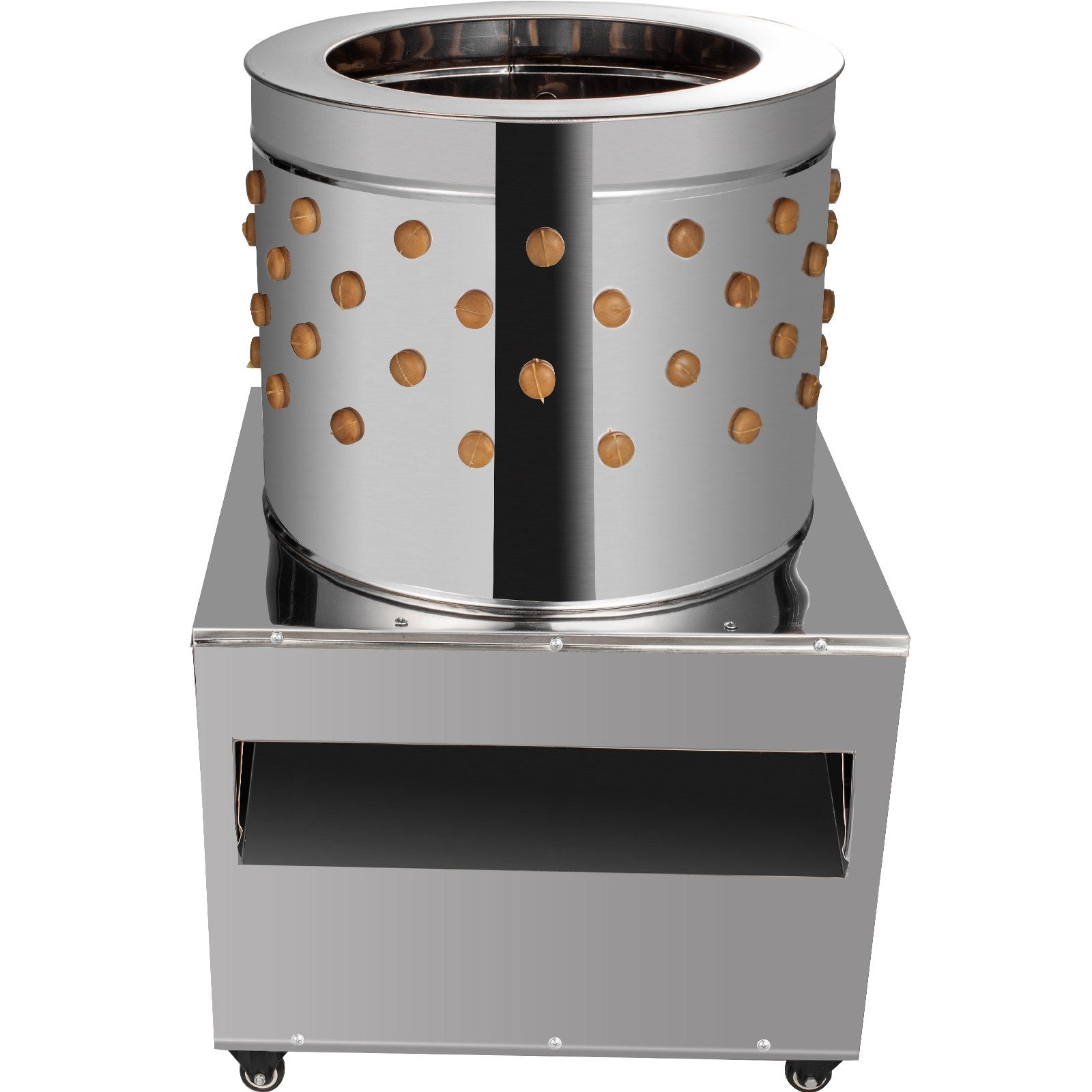 VEVOR Stainless Steel Chicken Plucker 20 Inch Barrel Diameter De-Feather Remover Poultry Machine 1500W 275R/min Barrel Diameter Heavy Duty Feather Plucking Machine 