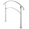 VEVOR Handrails for Outdoor Steps, Fit 1 or 5 Steps Outdoor Stair Railing, White Wrought Iron Handrail, Flexible Front Porch Hand Rail, Transitional Handrails for Concrete Steps or Wooden Stairs