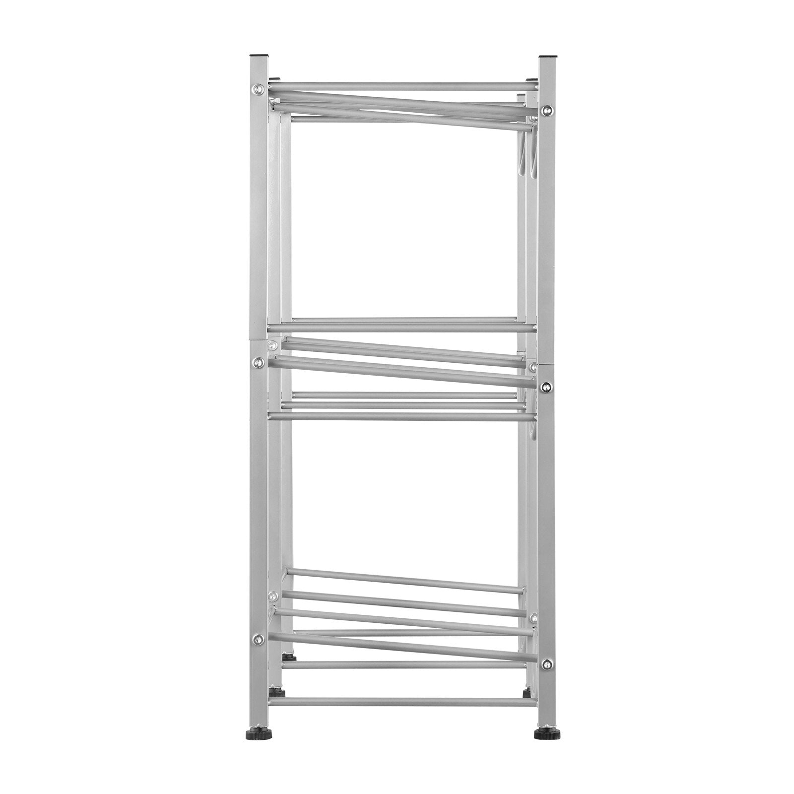 VEVOR 3 Tiers Water Jug Holder Double Row Water Bottle Rack for 6 Bottles Silver 