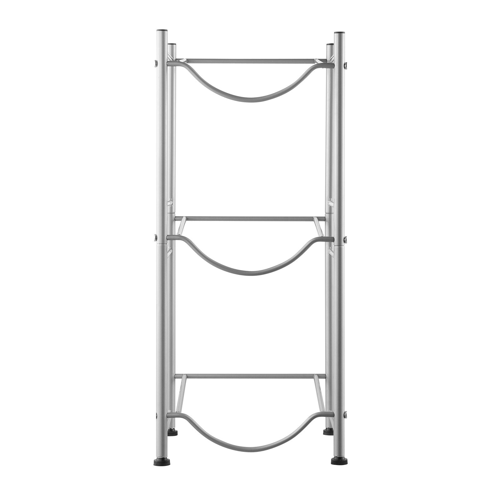 VEVOR 3 Tiers Water Jug Holder Single Row Water Bottle Rack for 3 Bottles Silver 