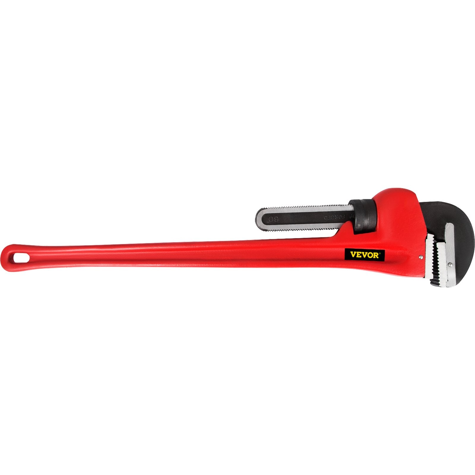 VEVOR 60" Cast Iron Handle Heavy-Duty Hook Jaw Straight Pipe Wrench 