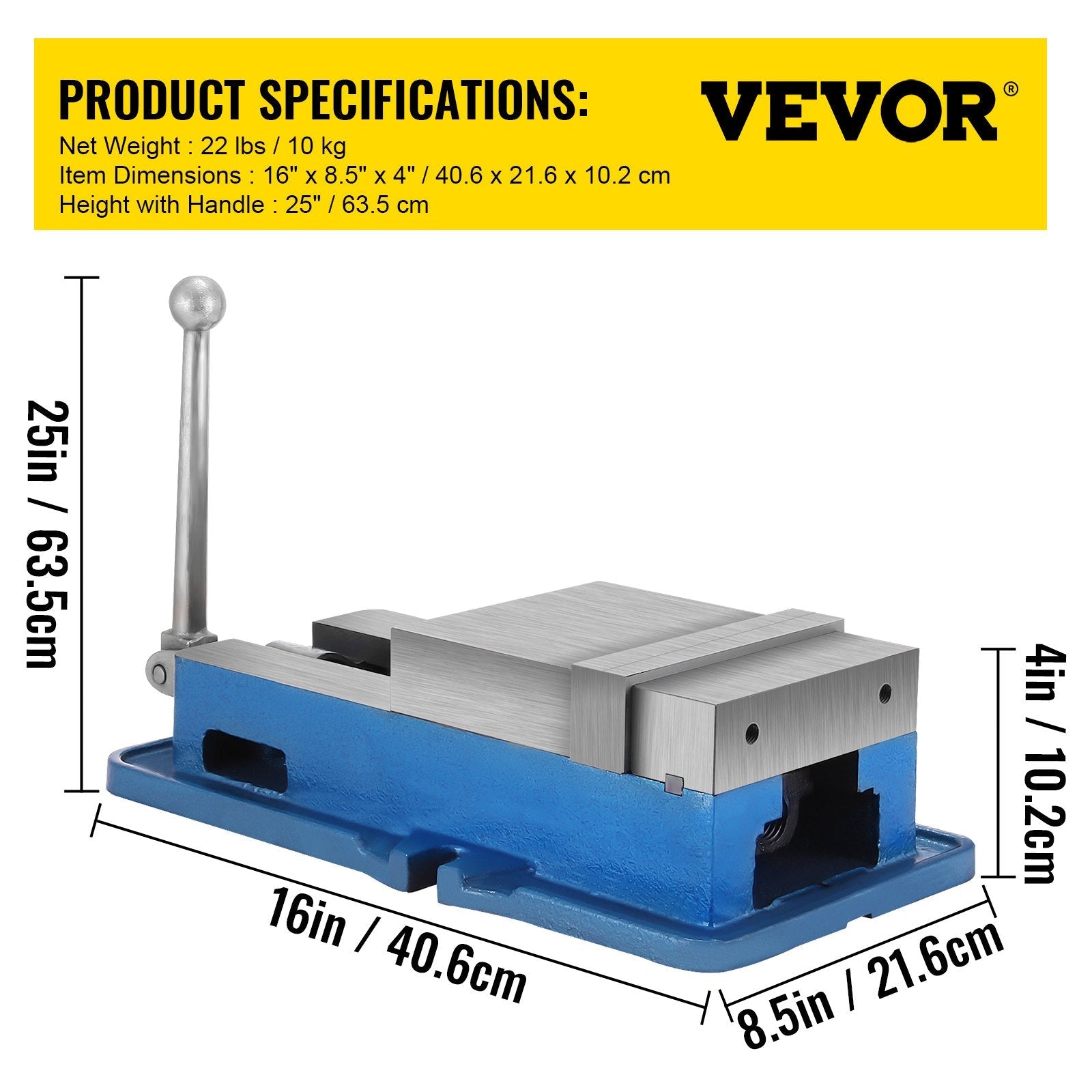 VEVOR 6 Inch ACCU Lock Down Vise Precision Milling Vice 6 Inch Jaw Width Drill Press Vise Milling Drilling Machine Bench Clamp Clamping Vice 