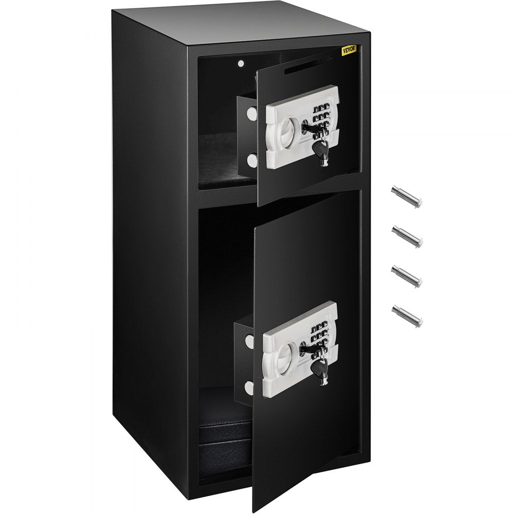 VEVOR 33" Digital Double Door Safe Depository Box Gun Safes Cash Office Security Lock Strong Iron Larger Digital Safe Box 