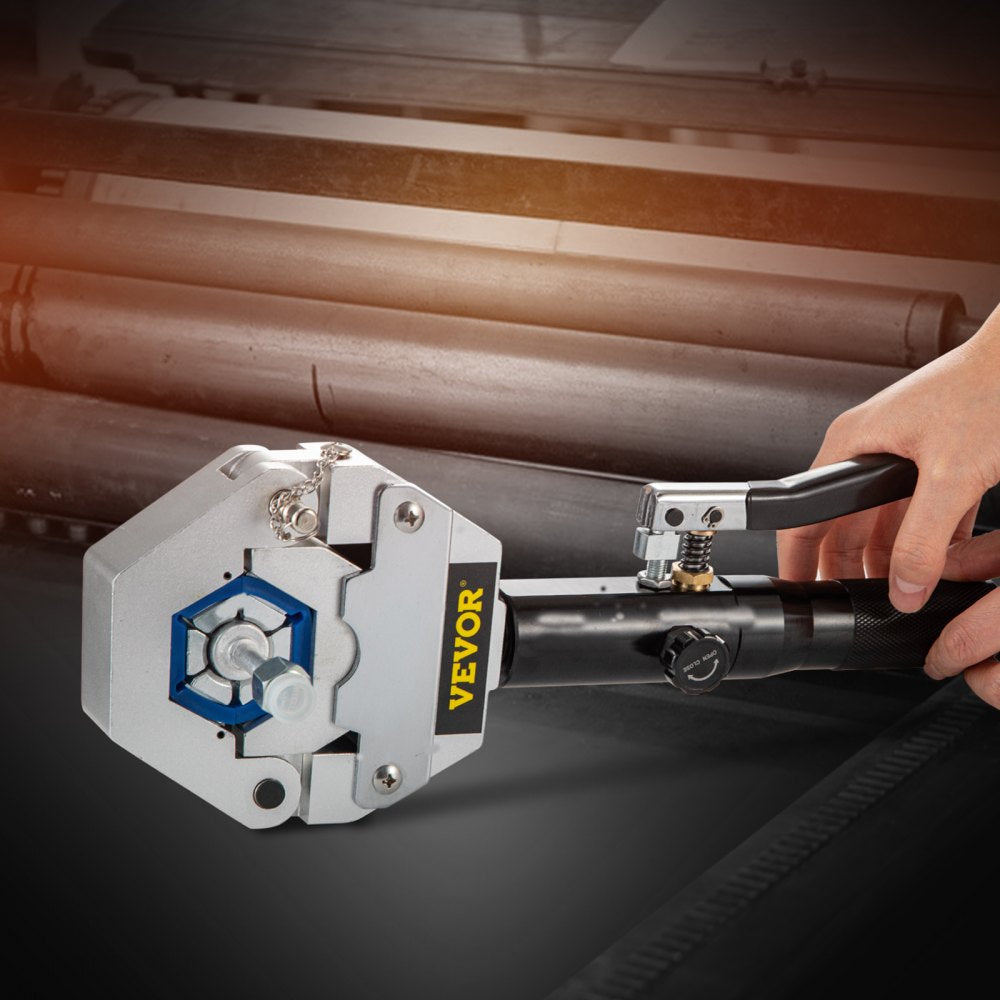 VEVOR Hydraulic Hose Crimper Hydra-Krimp 71500,Manual AC Hose Crimper Kit Air Conditioning Repaire Handheld,Hydraulic Hose Crimping Tool with 7 Die Set, for Barbed and Beaded Hose Fittings 