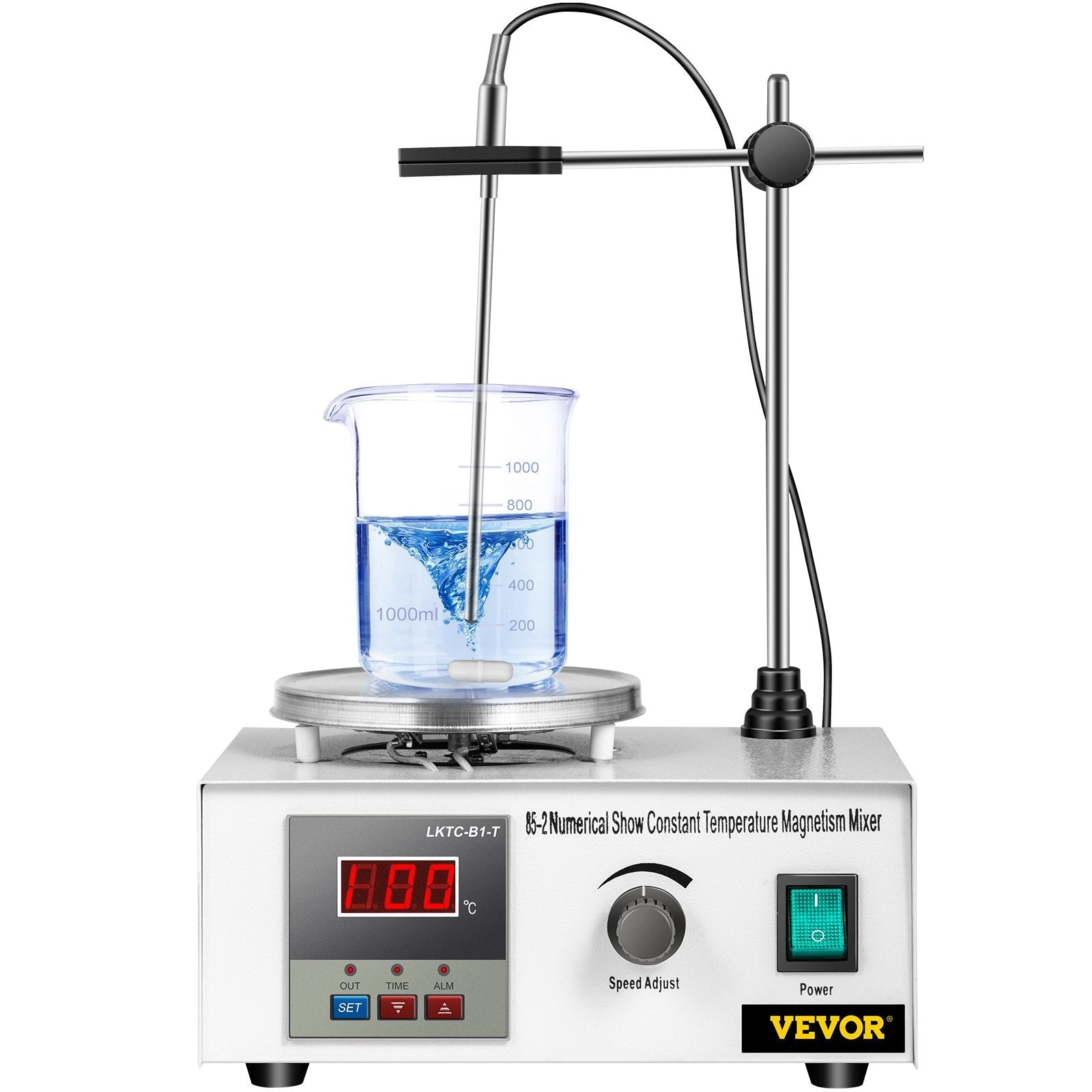 VEVOR 85-2 Magnetic Mixer Hotplate 1000ml Magnetic Heating Plate Magnetic Stirrer with Hotplate 110V Magnetic Stirring Mixer 