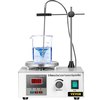VEVOR 85-2 Magnetic Mixer Hotplate 1000ml Magnetic Heating Plate Magnetic Stirrer with Hotplate 110V Magnetic Stirring Mixer 