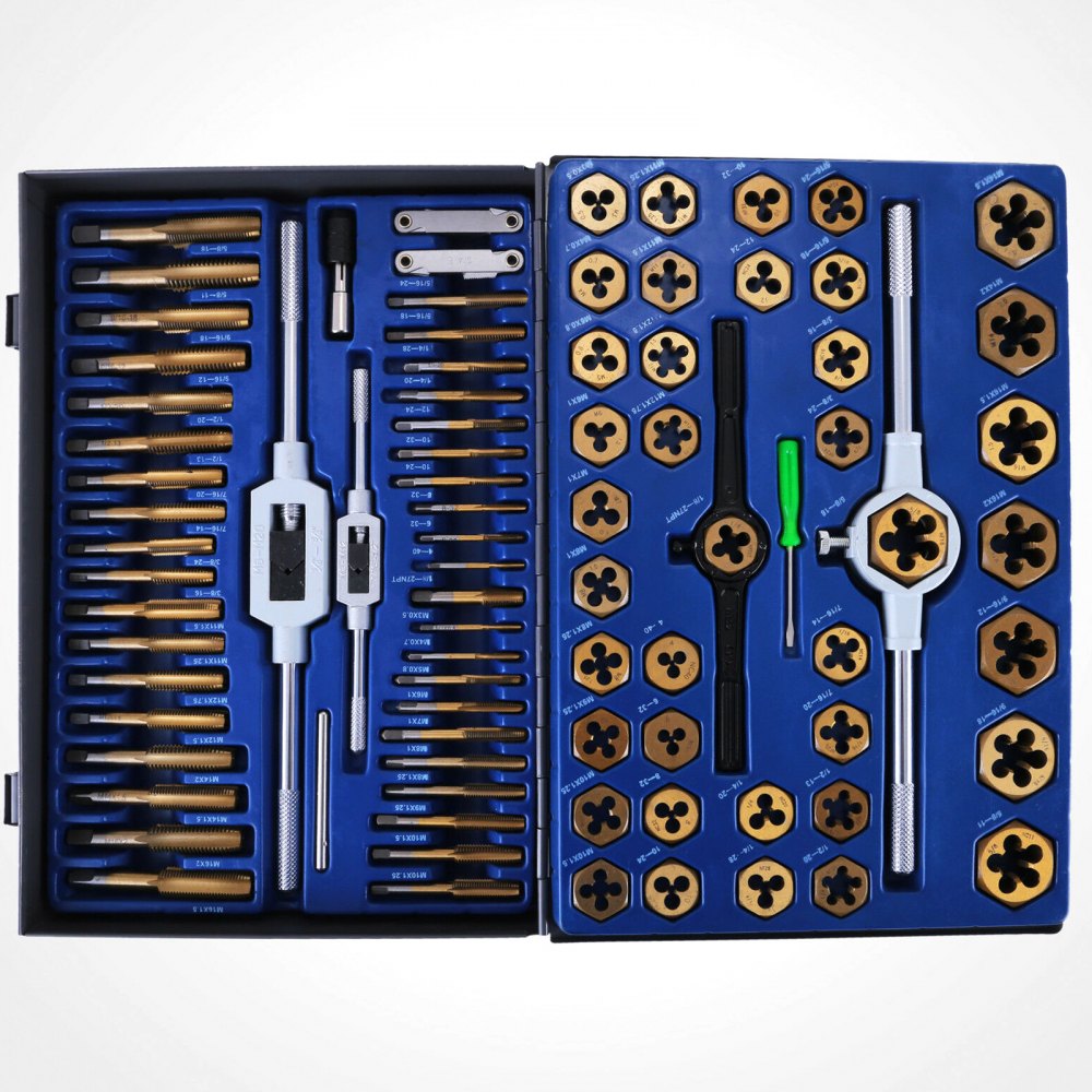 86pcs Tap And Die Combination Set Sae Finetungsten Steel Titanium Metric Tools 