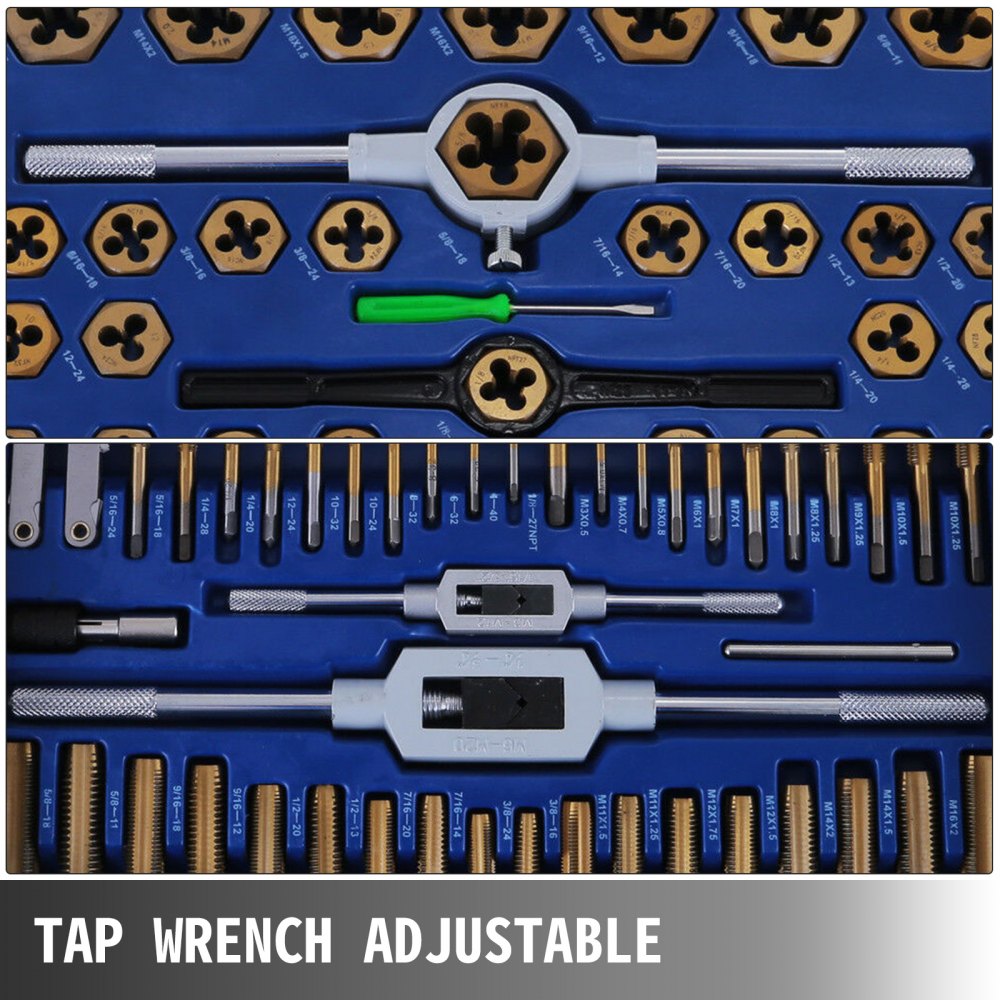 86pcs Tap And Die Combination Set Sae Finetungsten Steel Titanium Metric Tools 