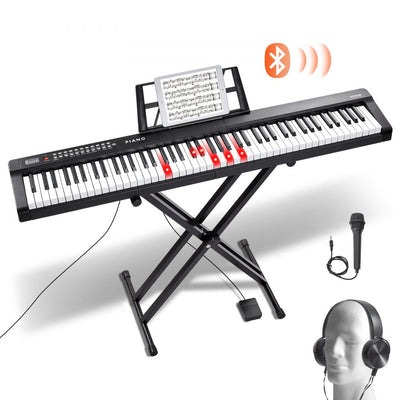 VEVOR 88 Key Digital Piano Keyboard Semi Weighted Electric Portable with Stand 