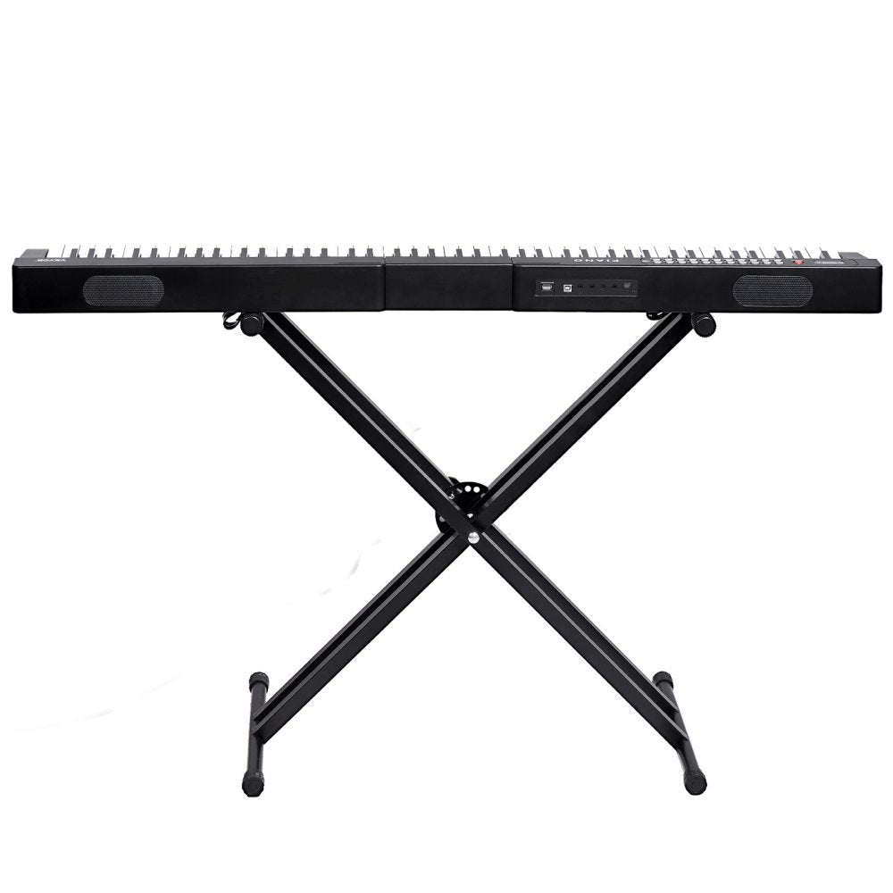 VEVOR 88 Key Digital Piano Keyboard Semi Weighted Electric Portable with Stand 