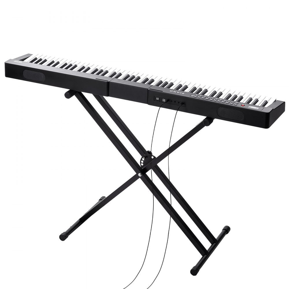 VEVOR 88 Key Digital Piano Keyboard Semi Weighted Electric Portable with Stand 