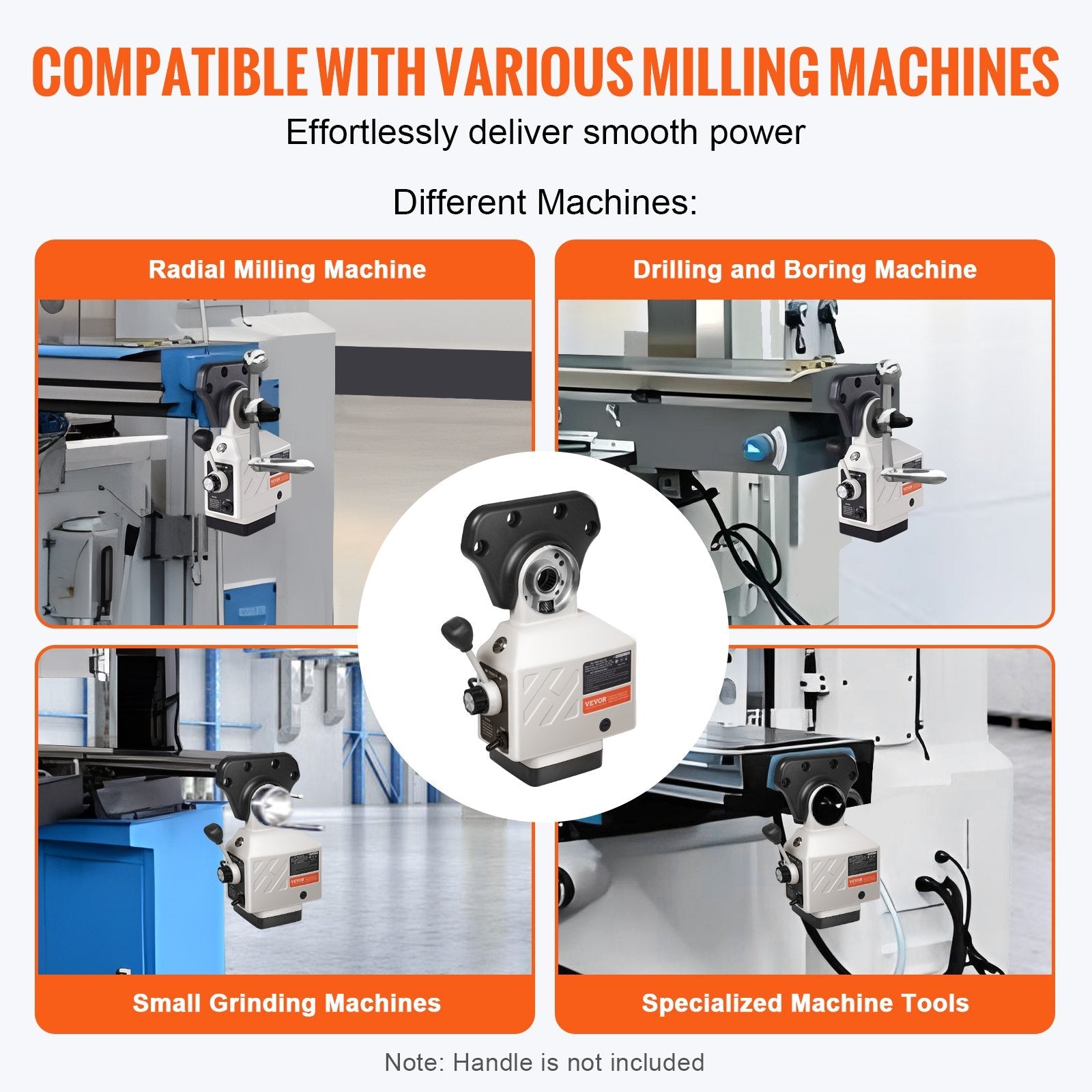 VEVOR PAl-310S Power Feed X-Axis 450 in-lb Torque,Power Feed Milling Machine 0-200PRM, Power Table Feed Mill 110V,for Bridgeport and Similar Knee Type Milling Machines 