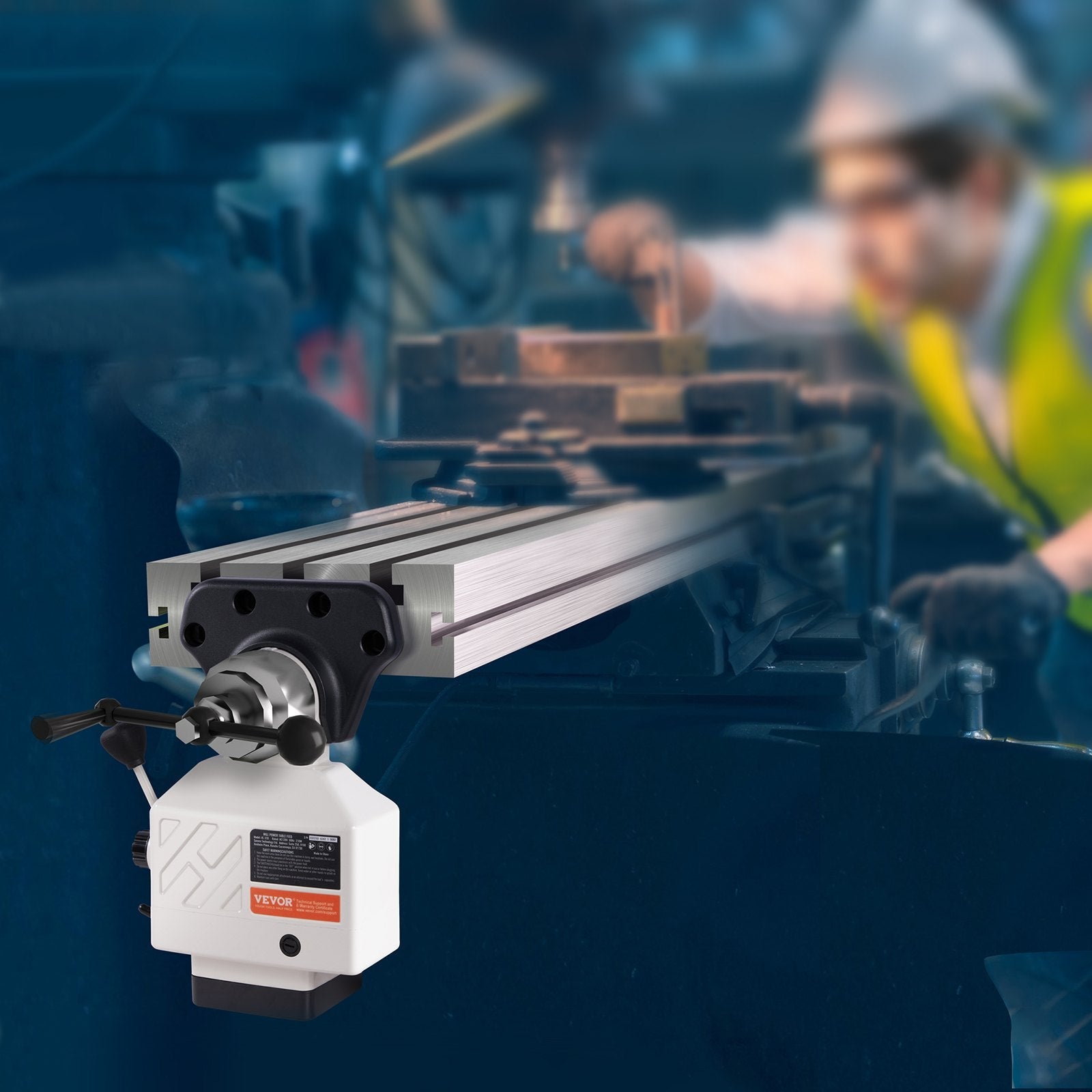 VEVOR PAl-310S Power Feed X-Axis 450 in-lb Torque,Power Feed Milling Machine 0-200PRM, Power Table Feed Mill 110V,for Bridgeport and Similar Knee Type Milling Machines 