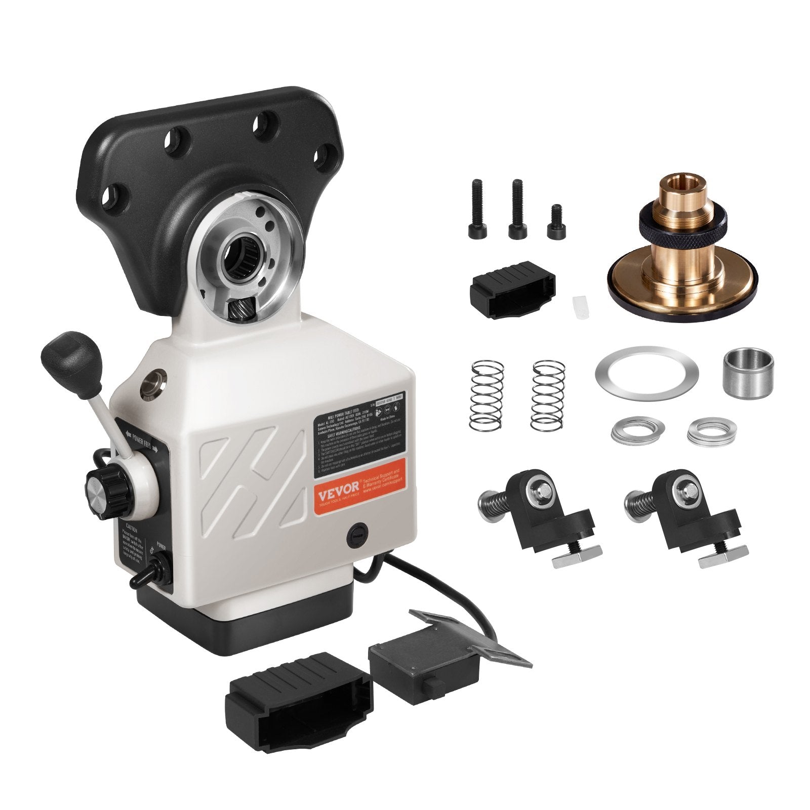 VEVOR PAl-310S Power Feed X-Axis 450 in-lb Torque,Power Feed Milling Machine 0-200PRM, Power Table Feed Mill 110V,for Bridgeport and Similar Knee Type Milling Machines 