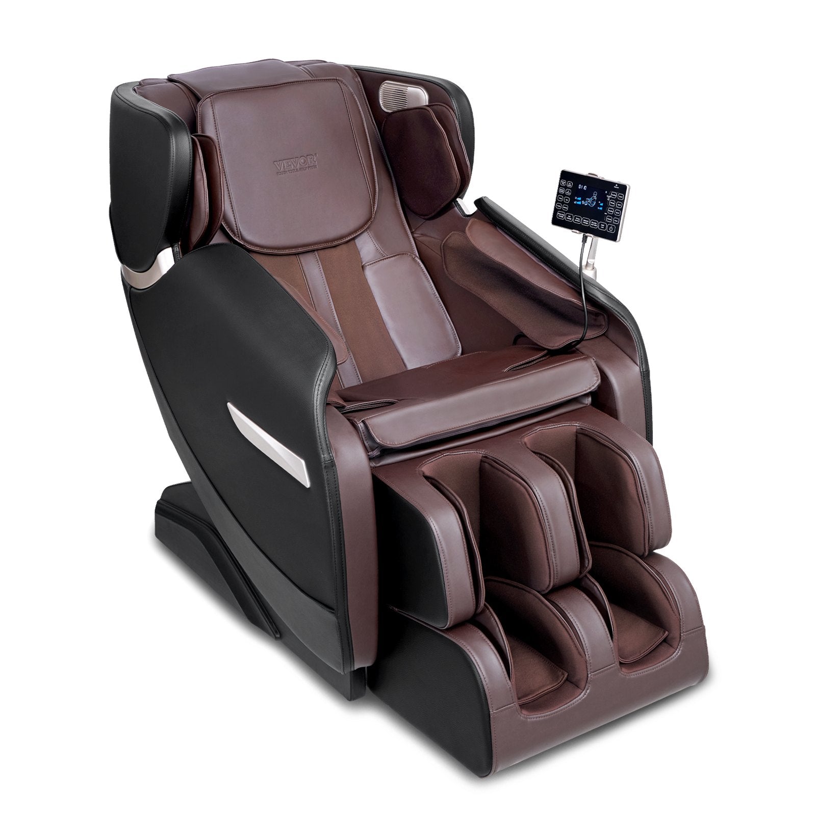 VEVOR Massage Chair - Full Body Zero Gravity Recliner with Multi Auto Modes, 3D Shiatsu, Heating, Bluetooth Speaker, Airbag, Foot Roller, and Touch Screen 