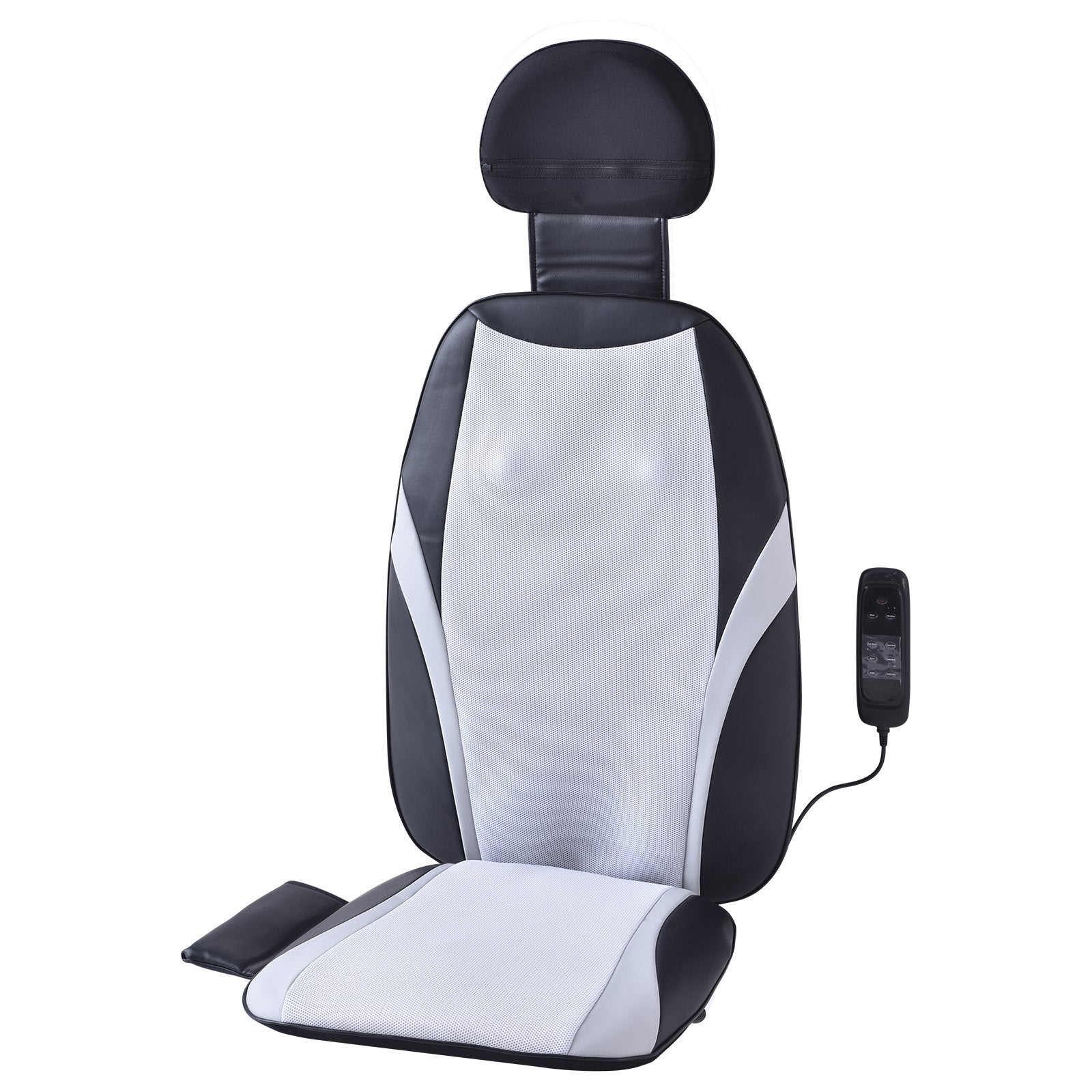 VEVOR Shiatsu Back Massager with Heat, Massage Seat Cushion with 2-Group Back Shiatsu Rollers and 2 Seat Vibration Motors, Fatigue Relief Seat Massage Chair Pad with 5 Vibration Modes for Home Office 