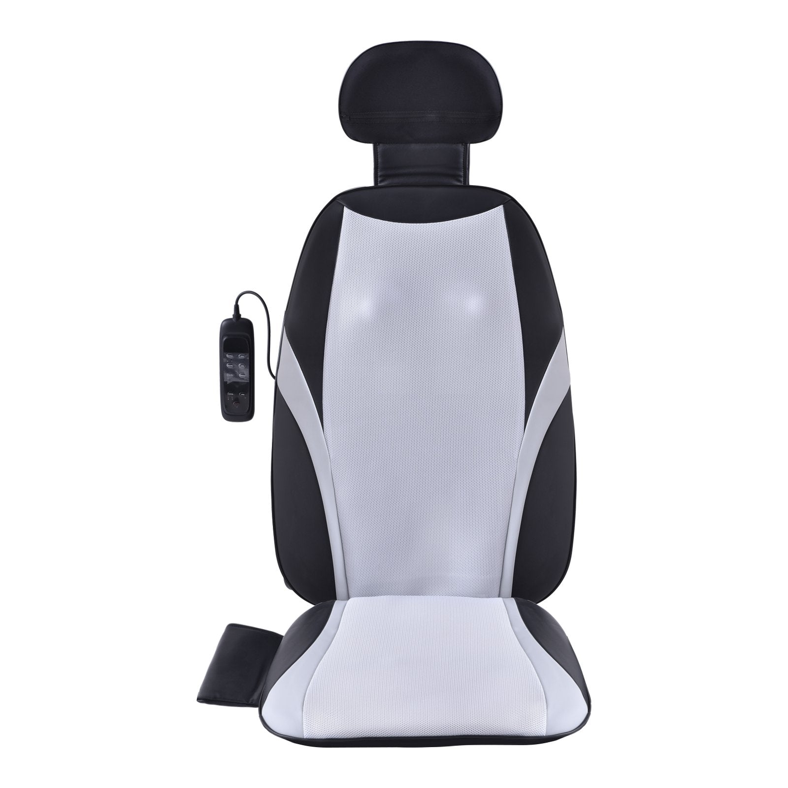 VEVOR Shiatsu Back Massager with Heat, Massage Seat Cushion with 2-Group Back Shiatsu Rollers and 2 Seat Vibration Motors, Fatigue Relief Seat Massage Chair Pad with 5 Vibration Modes for Home Office 