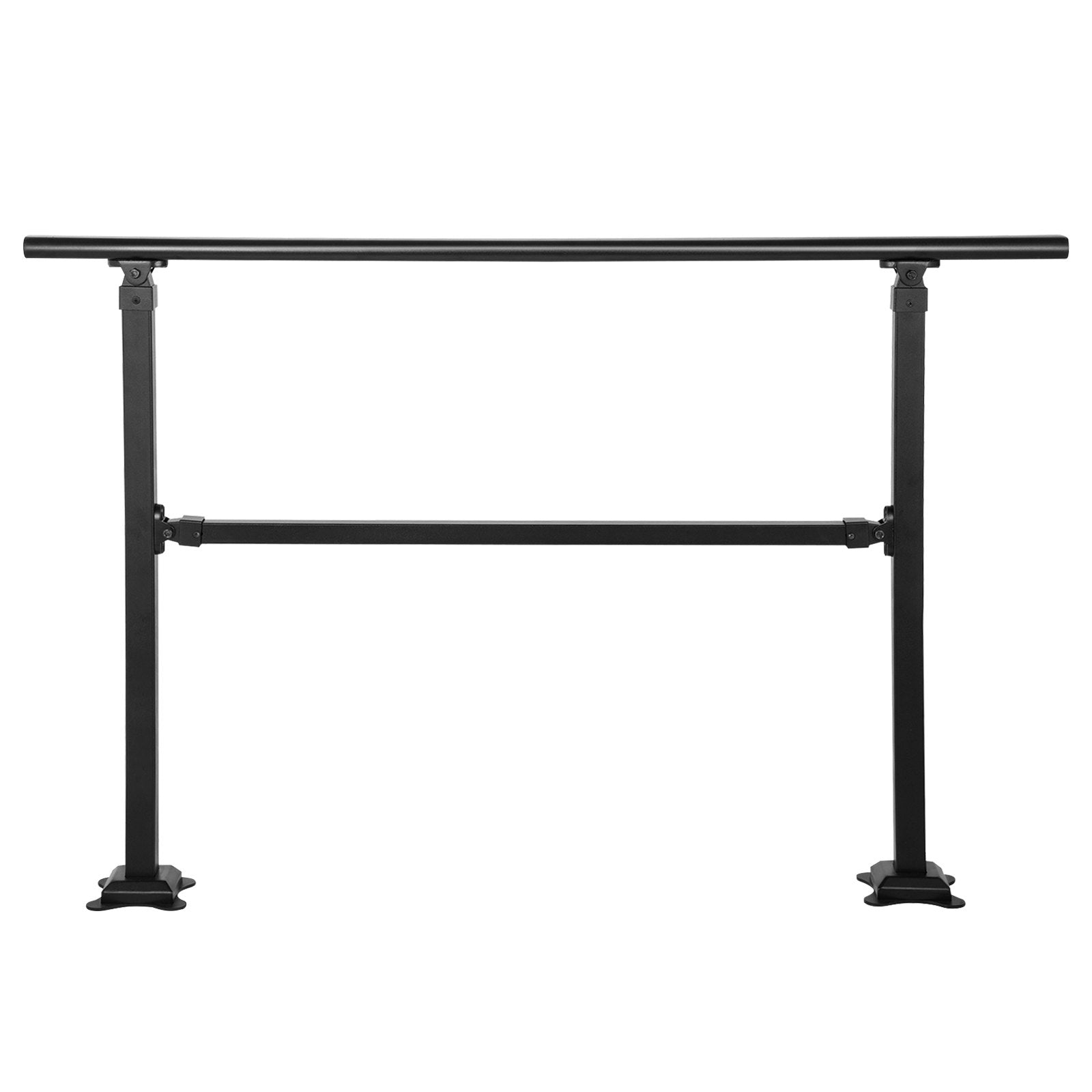 VEVOR Outdoor Stair Railing, Fits for 0-5 Steps Transitional Wrought Iron Handrail, Adjustable Exterior Stair Railing, Handrails for Concrete Steps with Installation Kit, Matte Black Outdoor Handrail 